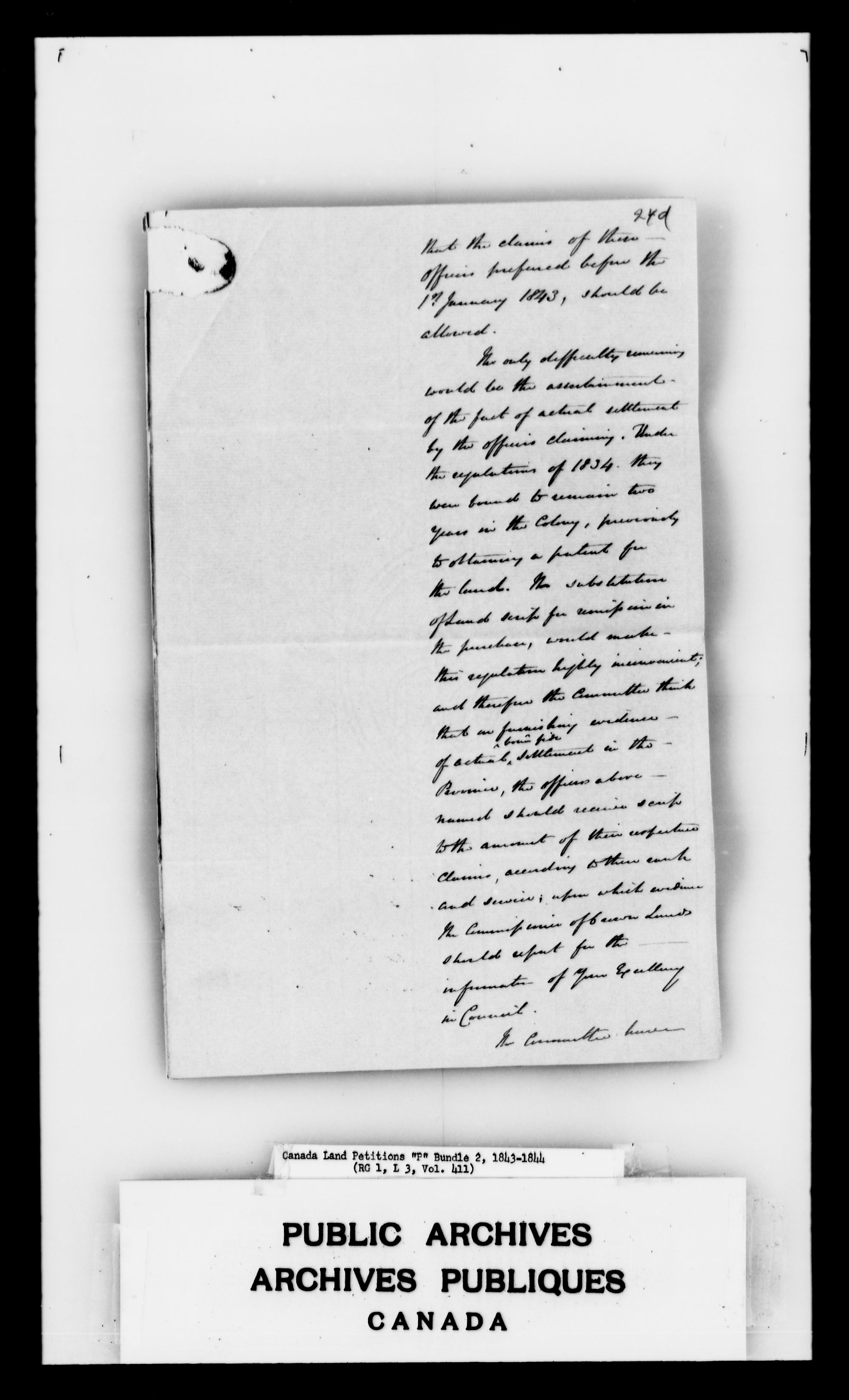 Titre : Demandes de terres du Haut-Canada (1763-1865) - N d'enregistrement Mikan : 205131 - Microforme : c-2733