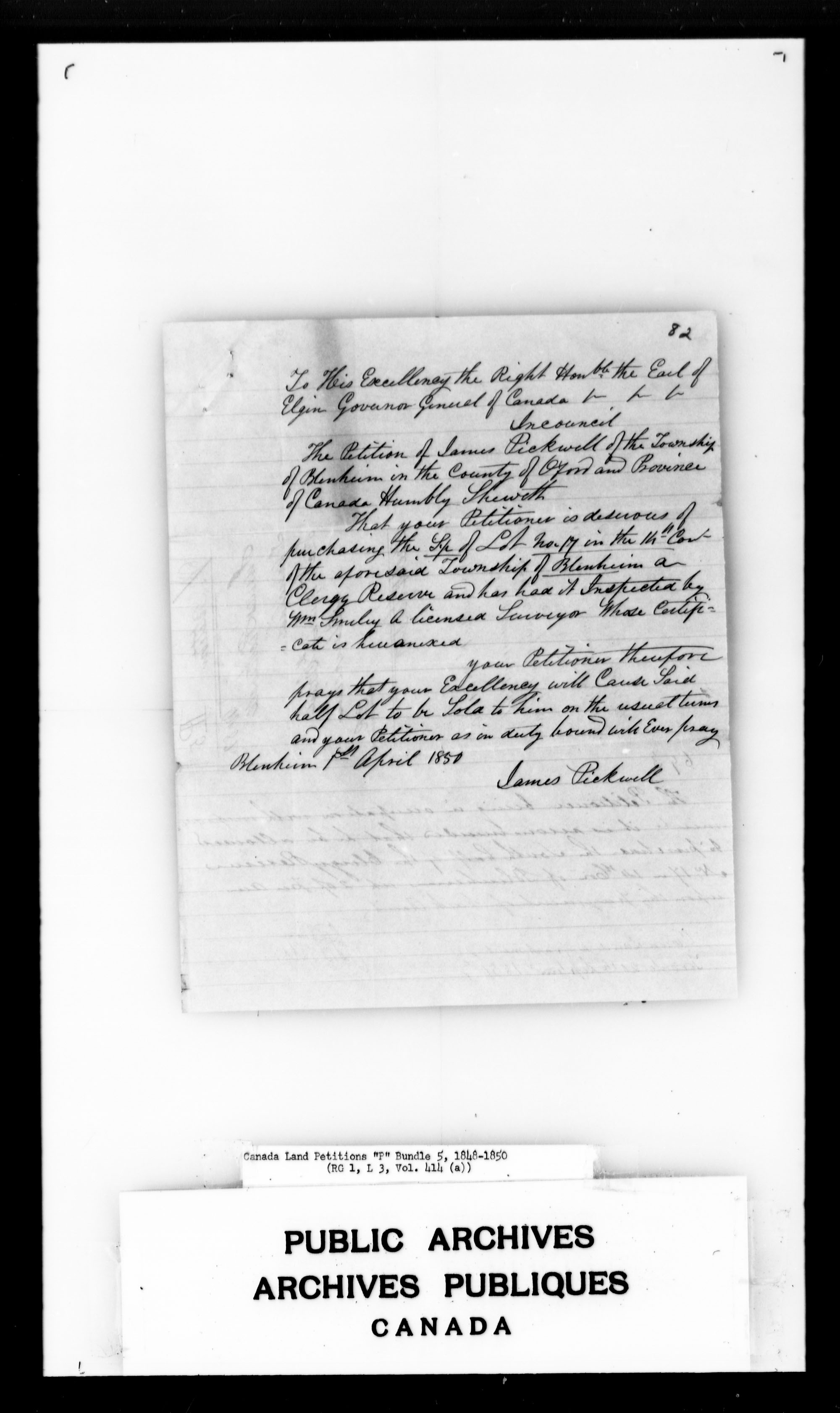 Title: Upper Canada Land Petitions (1763-1865) - Mikan Number: 205131 - Microform: c-2735