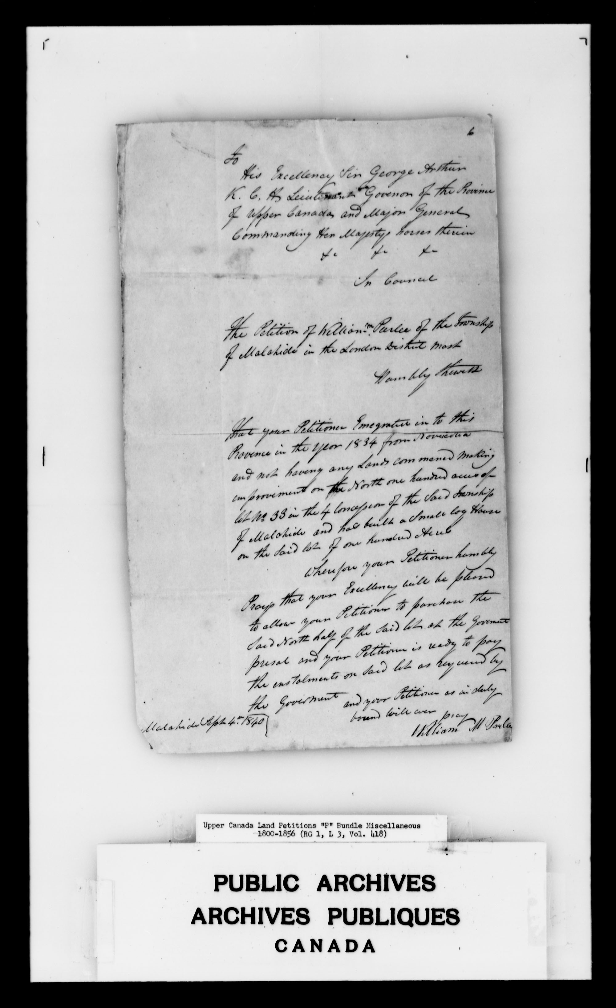 Title: Upper Canada Land Petitions (1763-1865) - Mikan Number: 205131 - Microform: c-2738