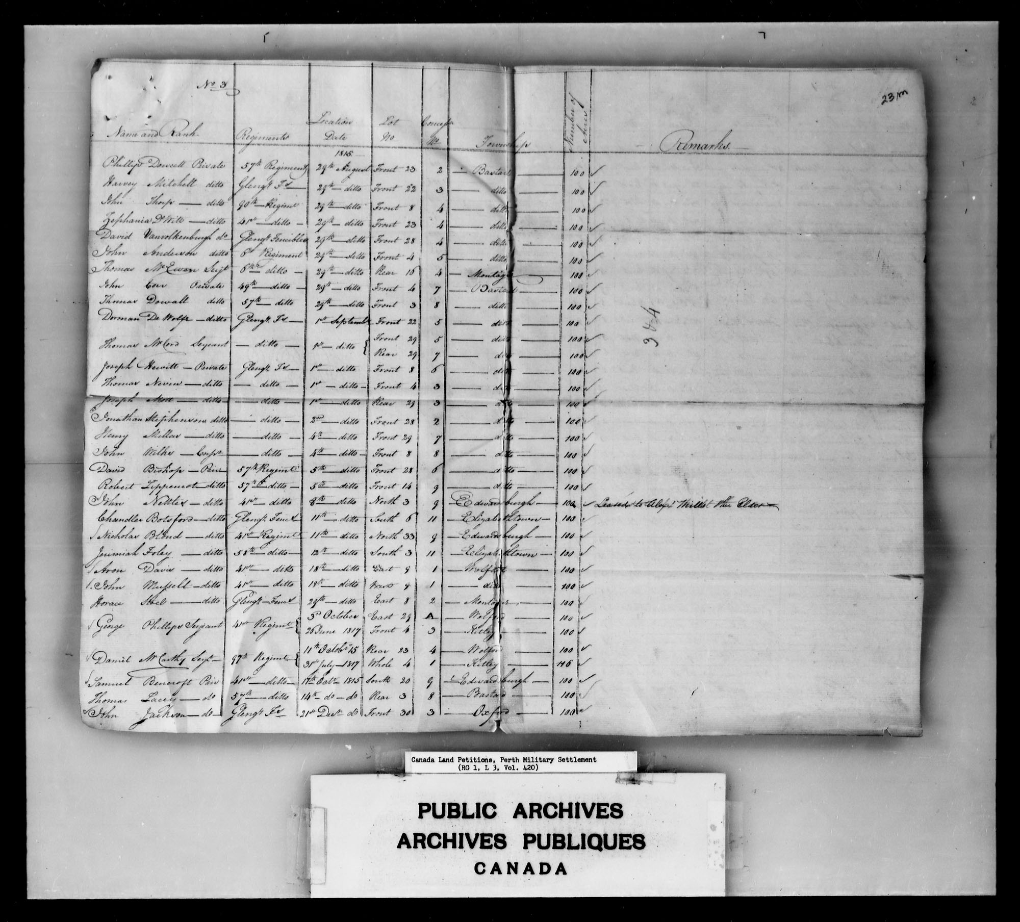 Title: Upper Canada Land Petitions (1763-1865) - Mikan Number: 205131 - Microform: c-2739