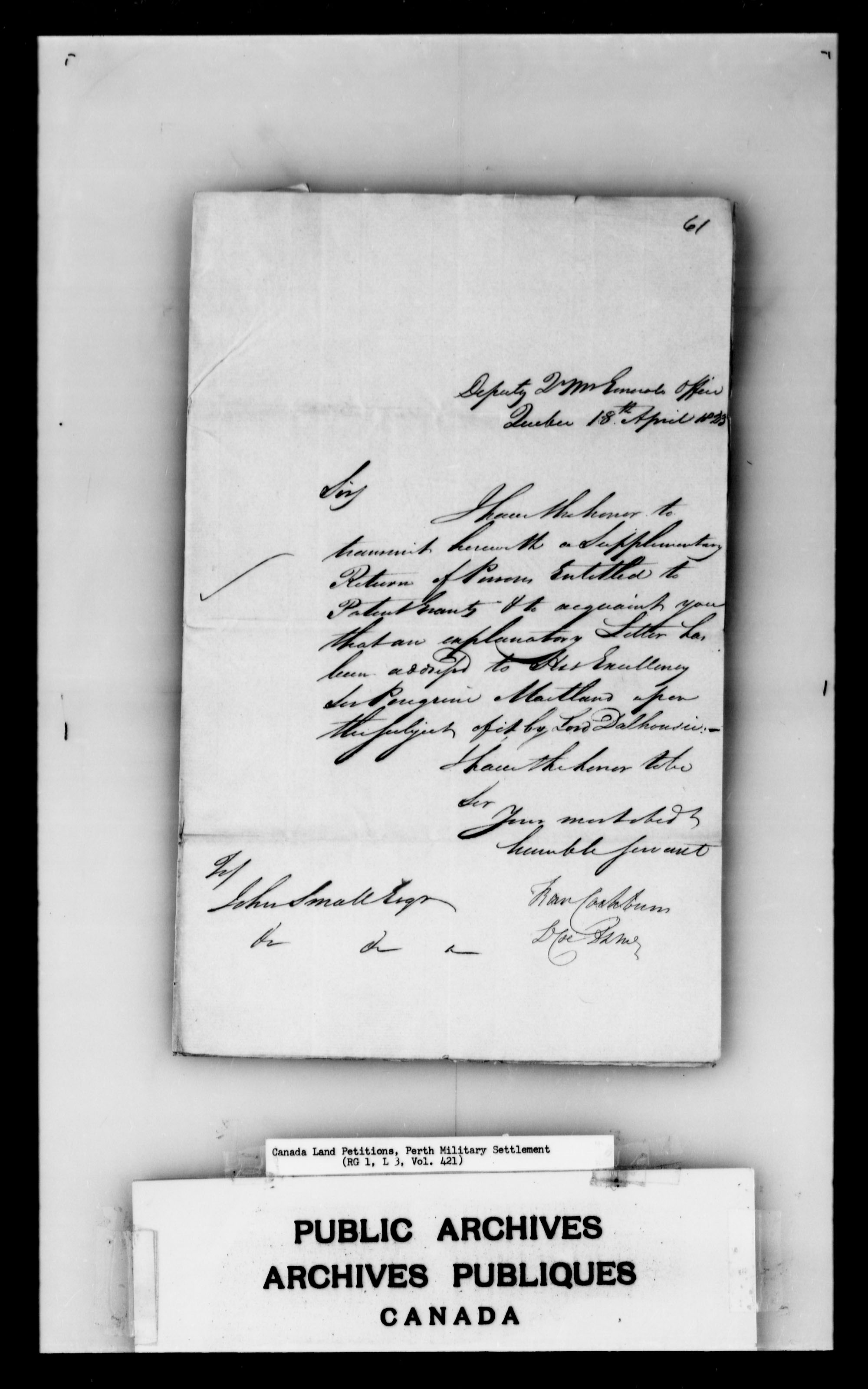 Title: Upper Canada Land Petitions (1763-1865) - Mikan Number: 205131 - Microform: c-2739