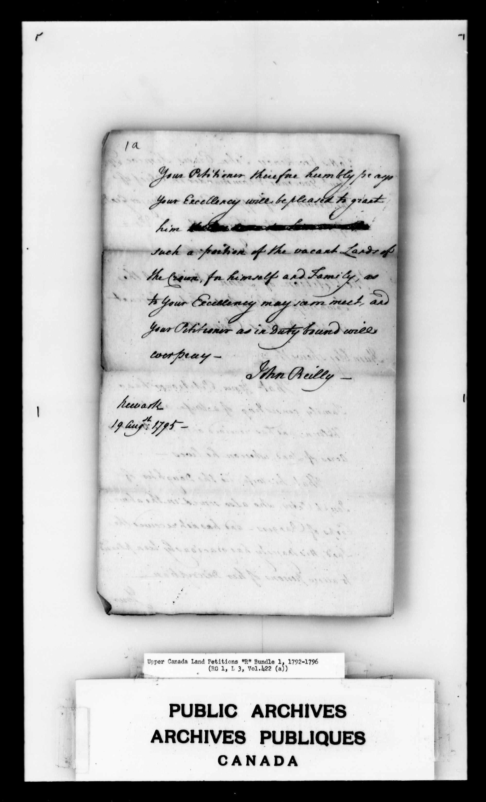 Title: Upper Canada Land Petitions (1763-1865) - Mikan Number: 205131 - Microform: c-2740