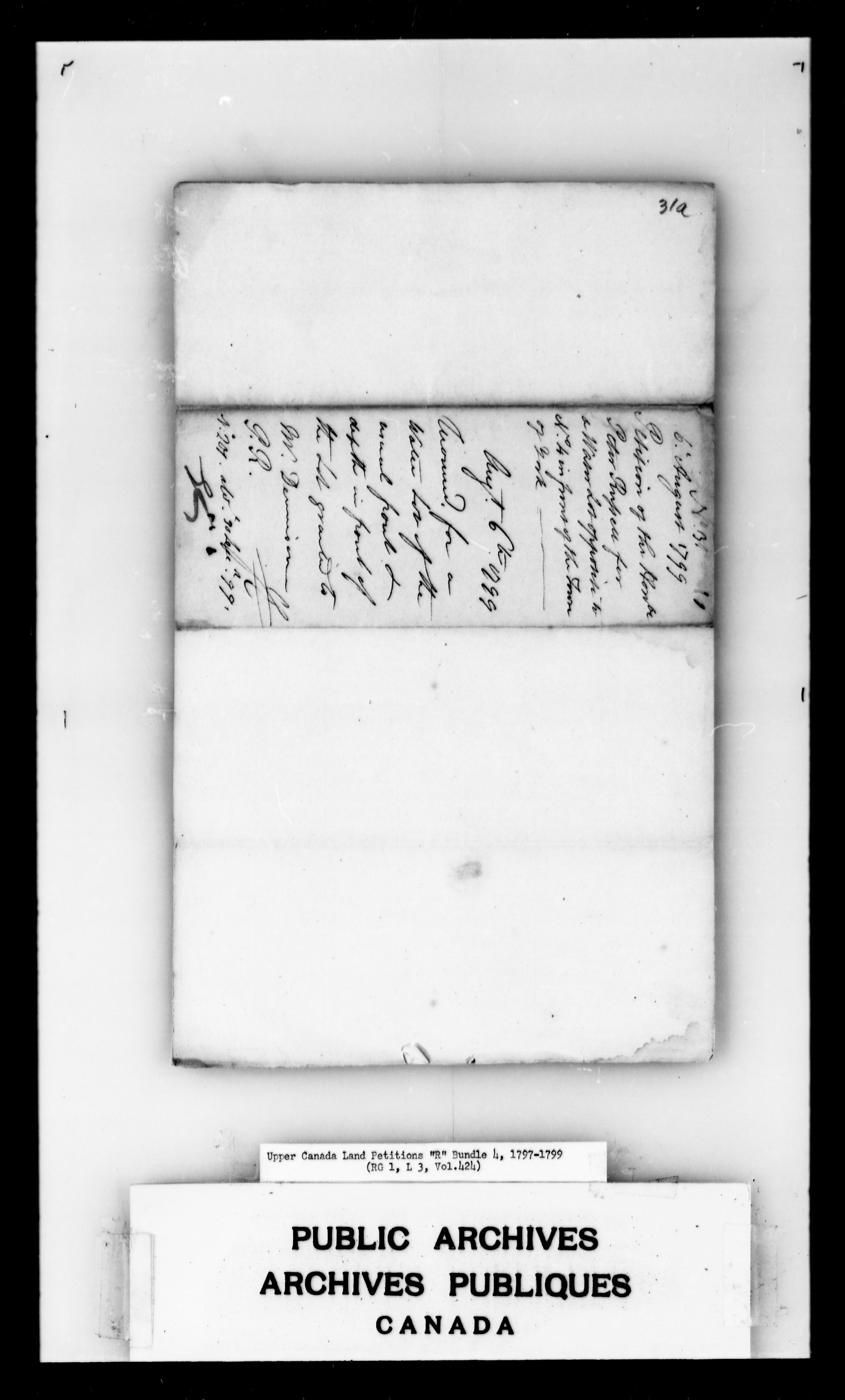 Title: Upper Canada Land Petitions (1763-1865) - Mikan Number: 205131 - Microform: c-2740
