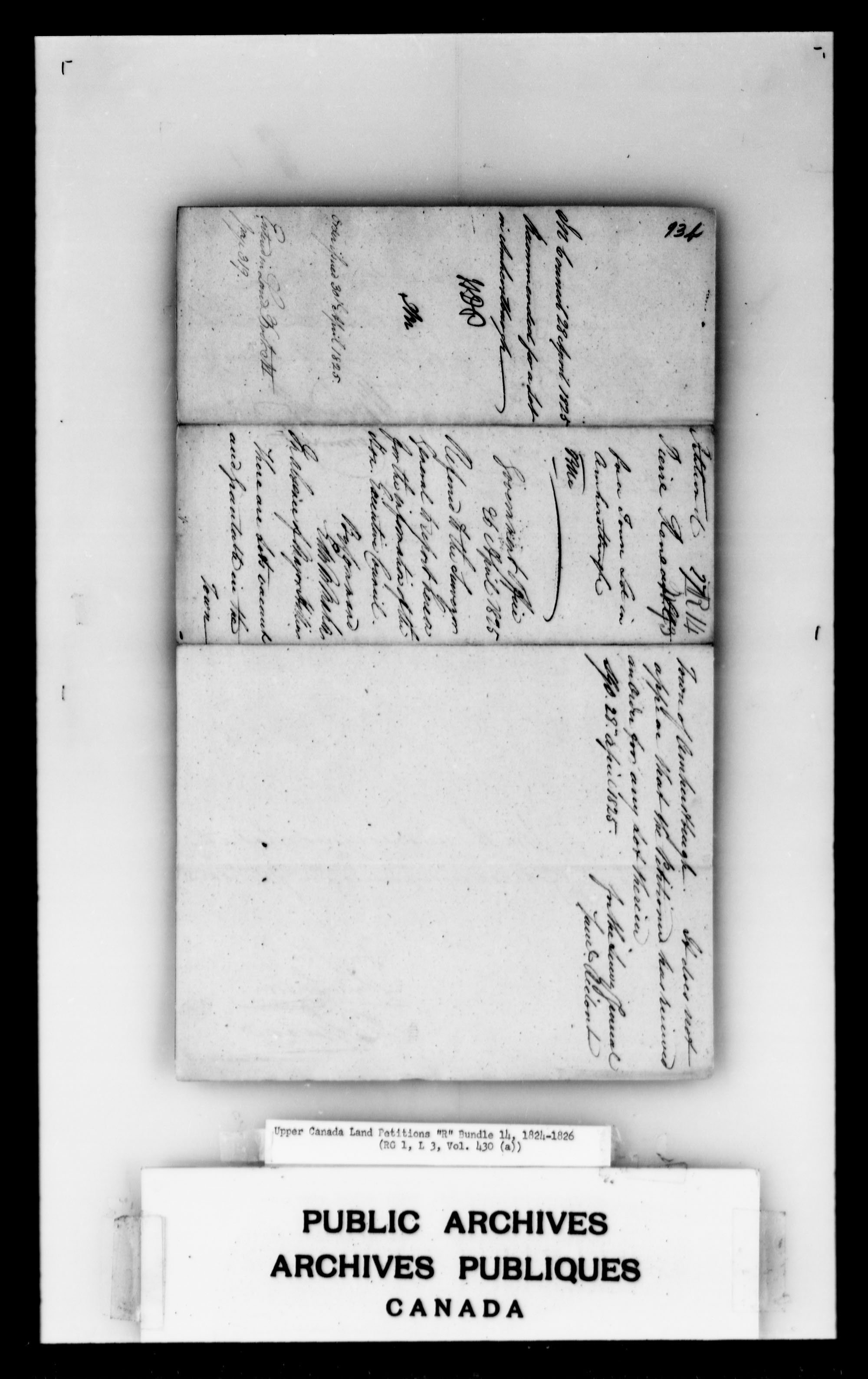 Title: Upper Canada Land Petitions (1763-1865) - Mikan Number: 205131 - Microform: c-2744