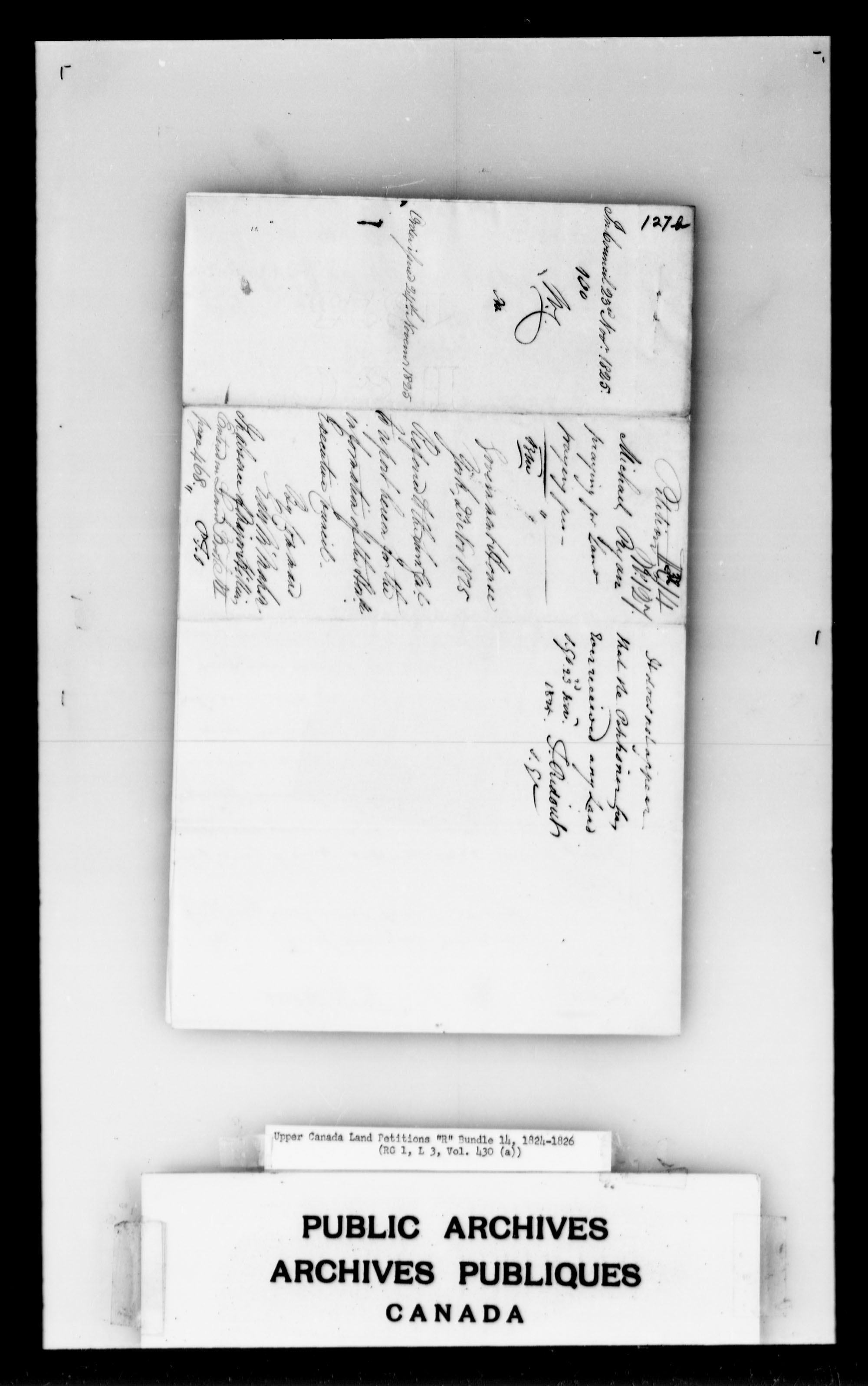 Title: Upper Canada Land Petitions (1763-1865) - Mikan Number: 205131 - Microform: c-2744