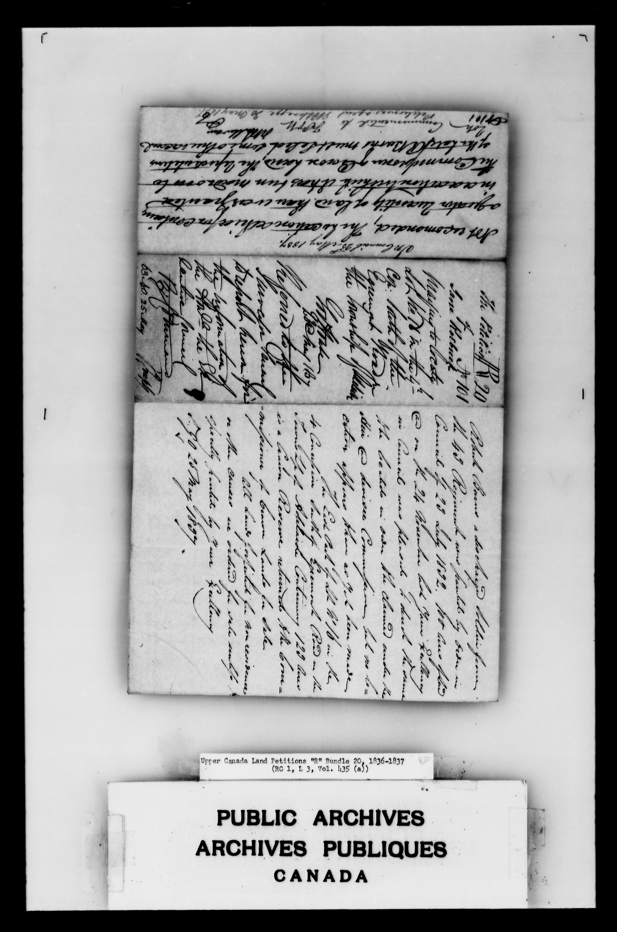Title: Upper Canada Land Petitions (1763-1865) - Mikan Number: 205131 - Microform: c-2747