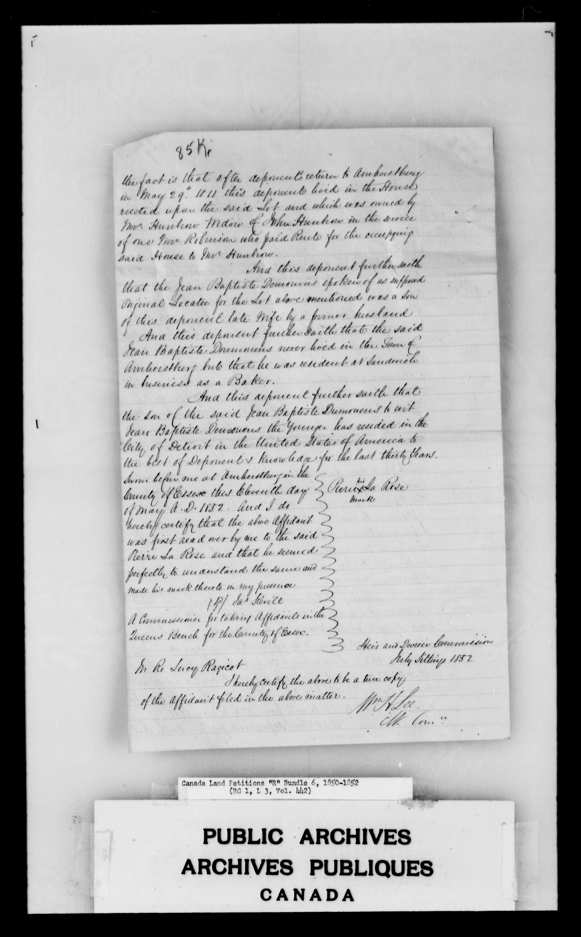 Title: Upper Canada Land Petitions (1763-1865) - Mikan Number: 205131 - Microform: c-2801