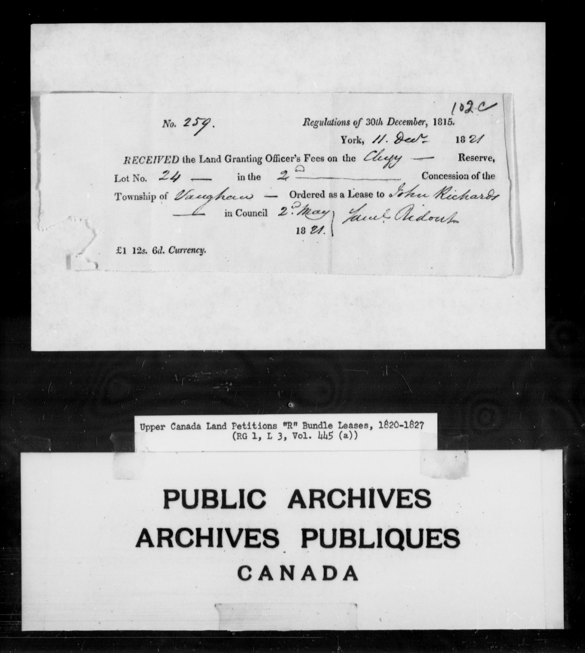 Title: Upper Canada Land Petitions (1763-1865) - Mikan Number: 205131 - Microform: c-2803