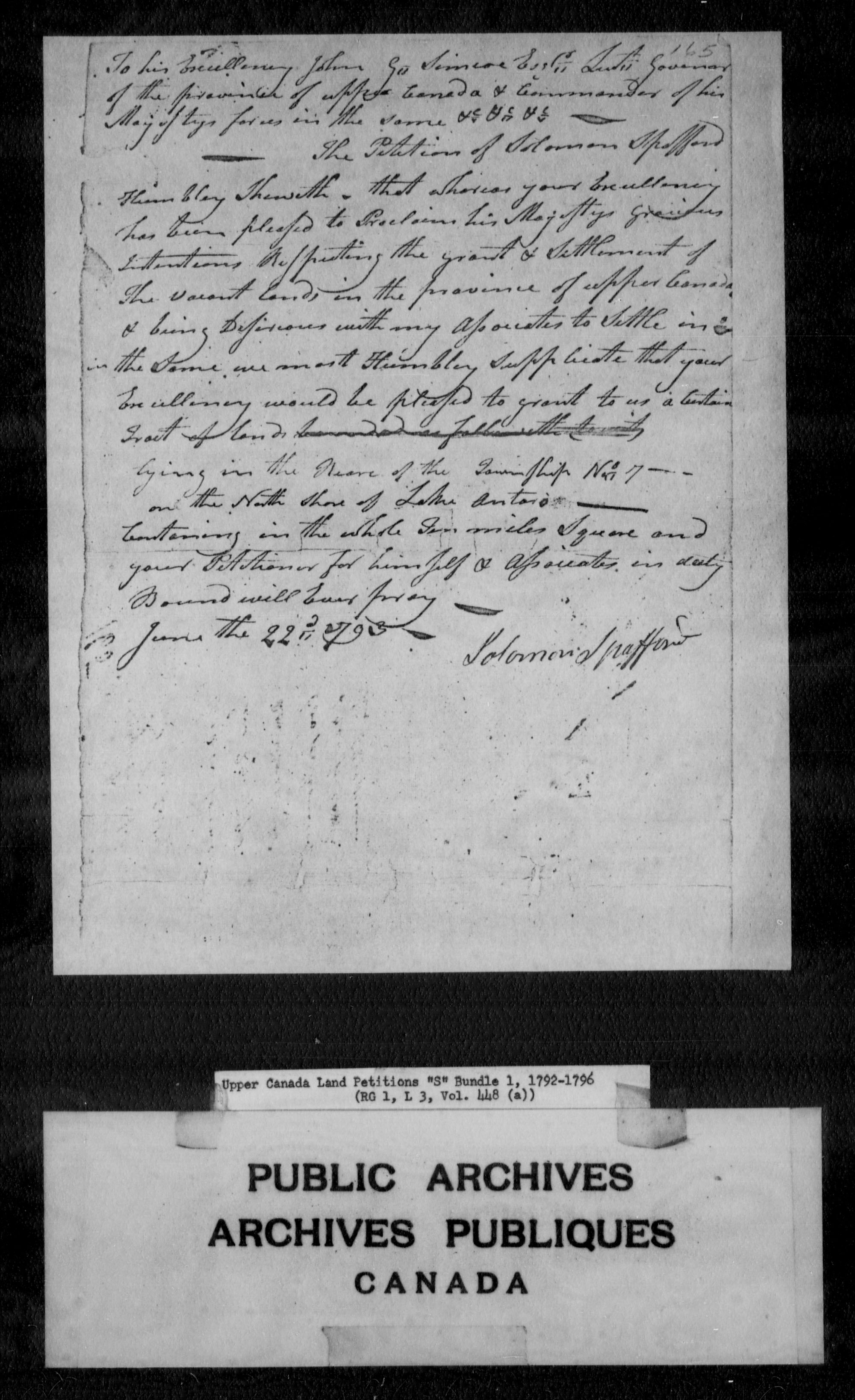 Title: Upper Canada Land Petitions (1763-1865) - Mikan Number: 205131 - Microform: c-2806