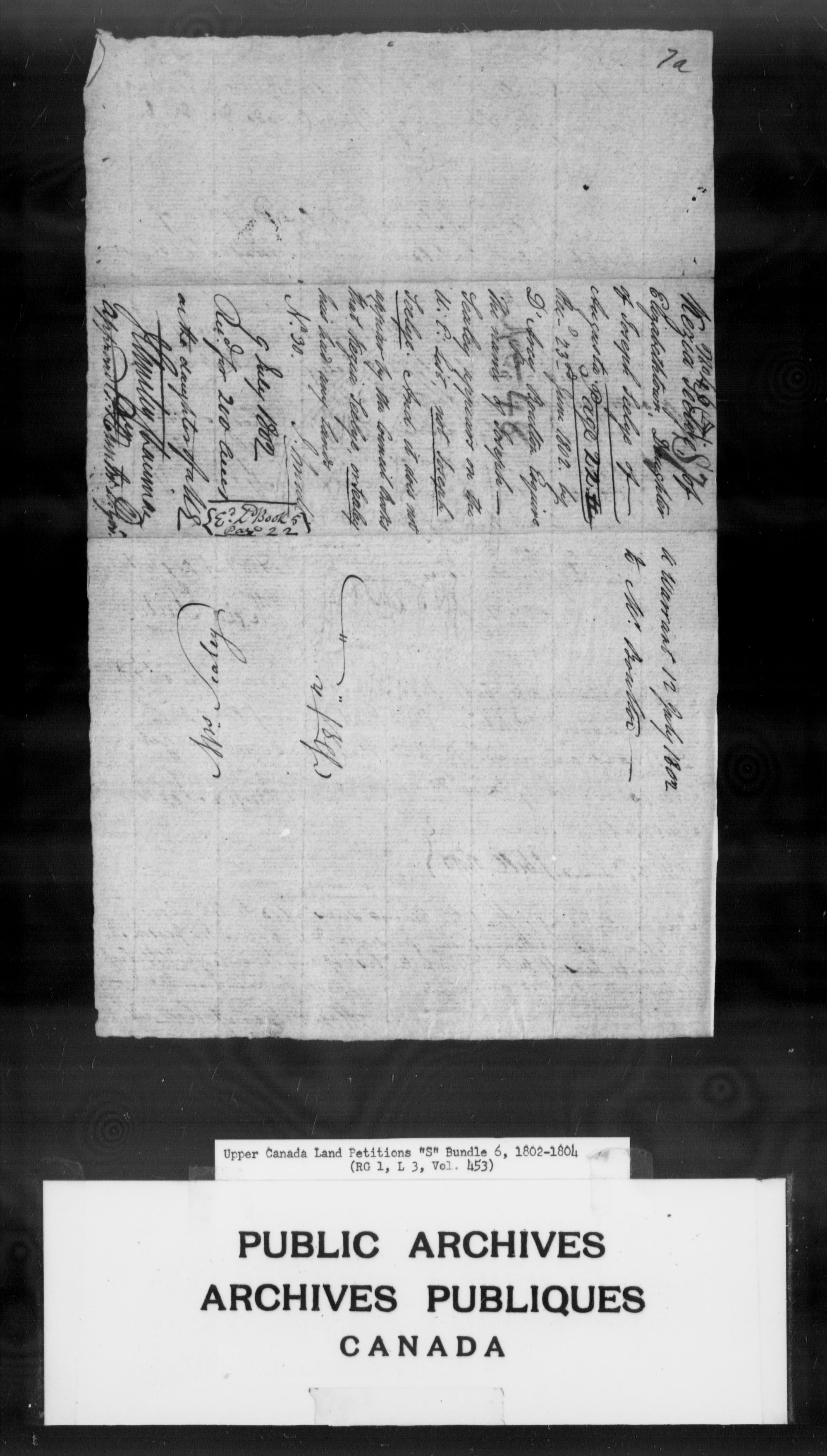 Title: Upper Canada Land Petitions (1763-1865) - Mikan Number: 205131 - Microform: c-2808