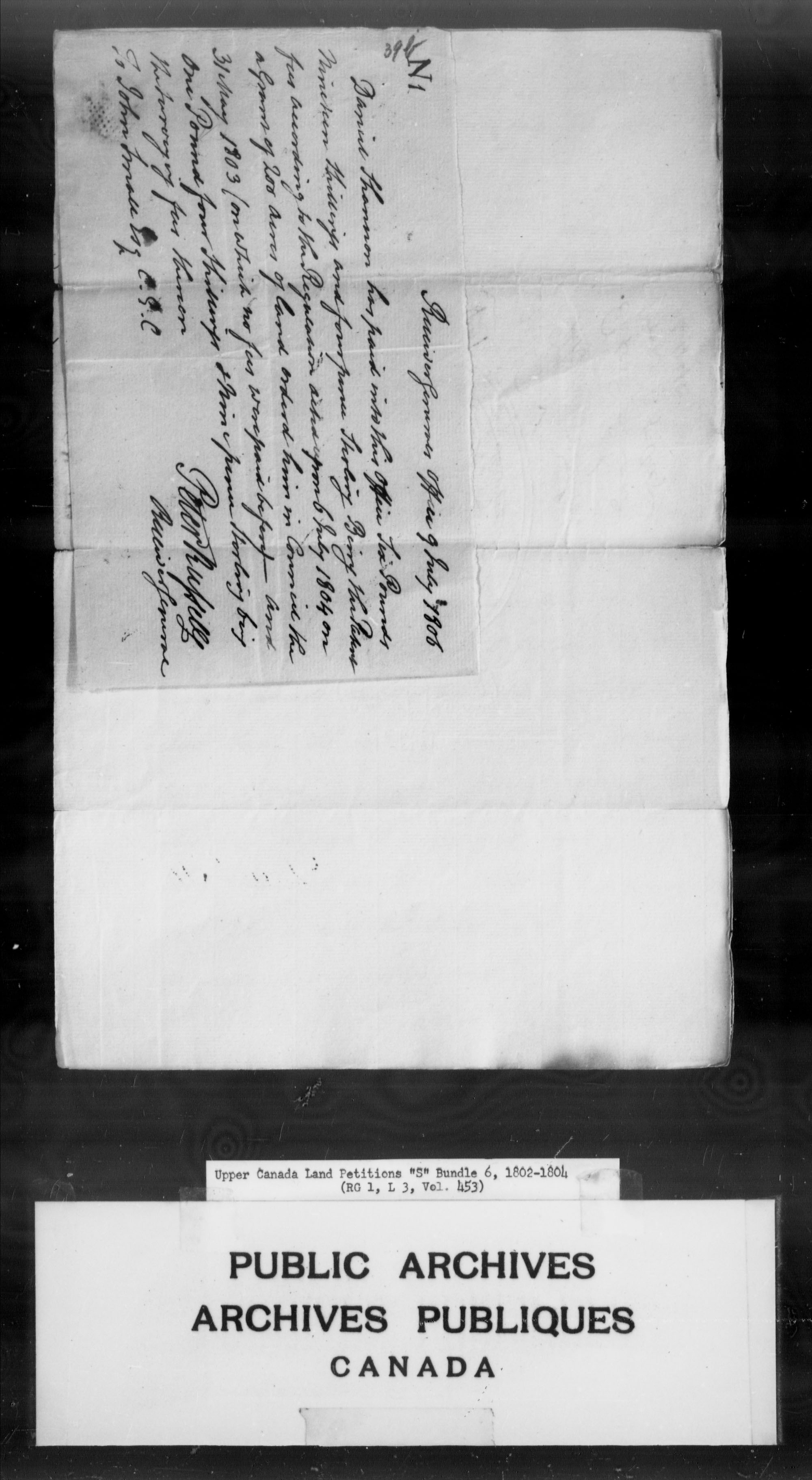 Title: Upper Canada Land Petitions (1763-1865) - Mikan Number: 205131 - Microform: c-2808