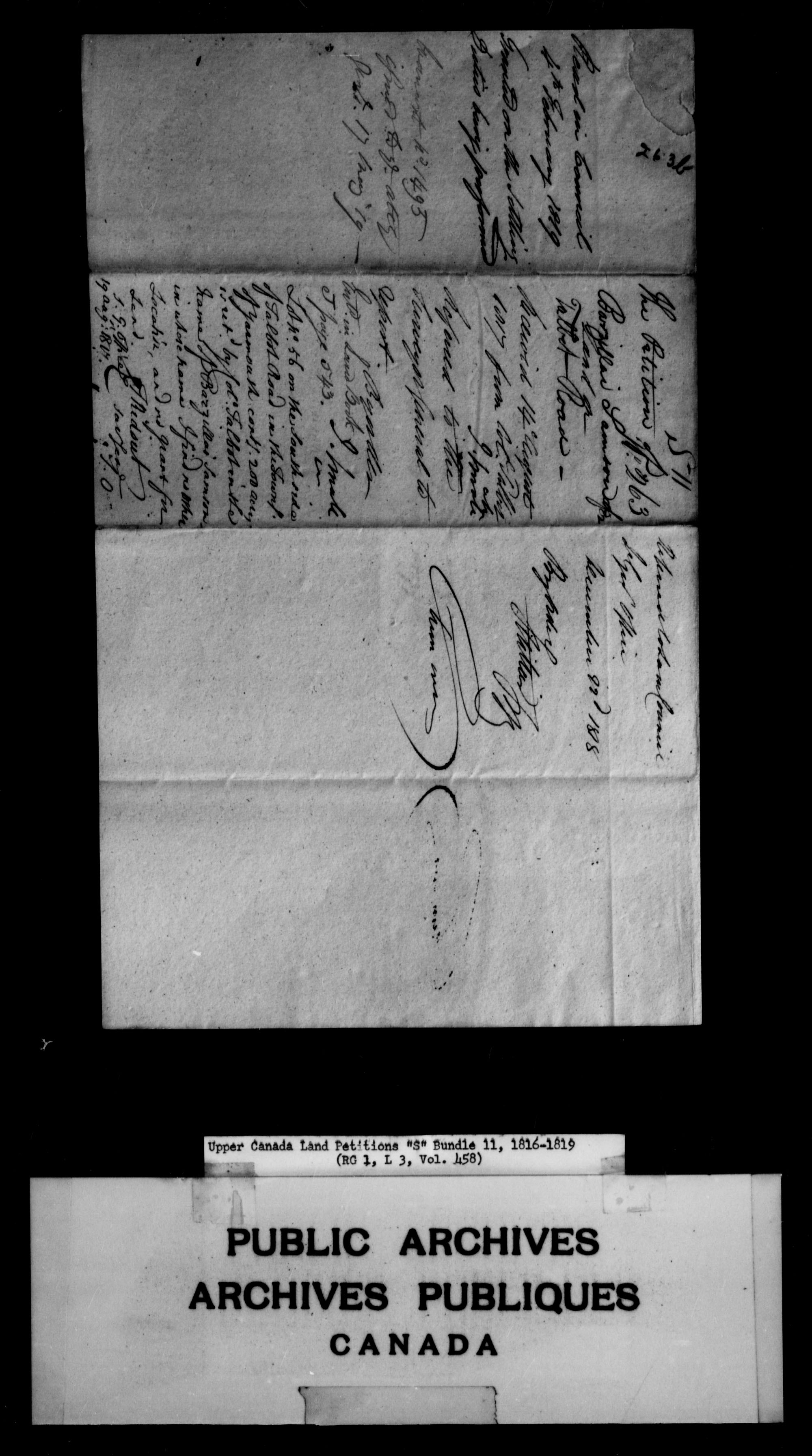 Title: Upper Canada Land Petitions (1763-1865) - Mikan Number: 205131 - Microform: c-2812