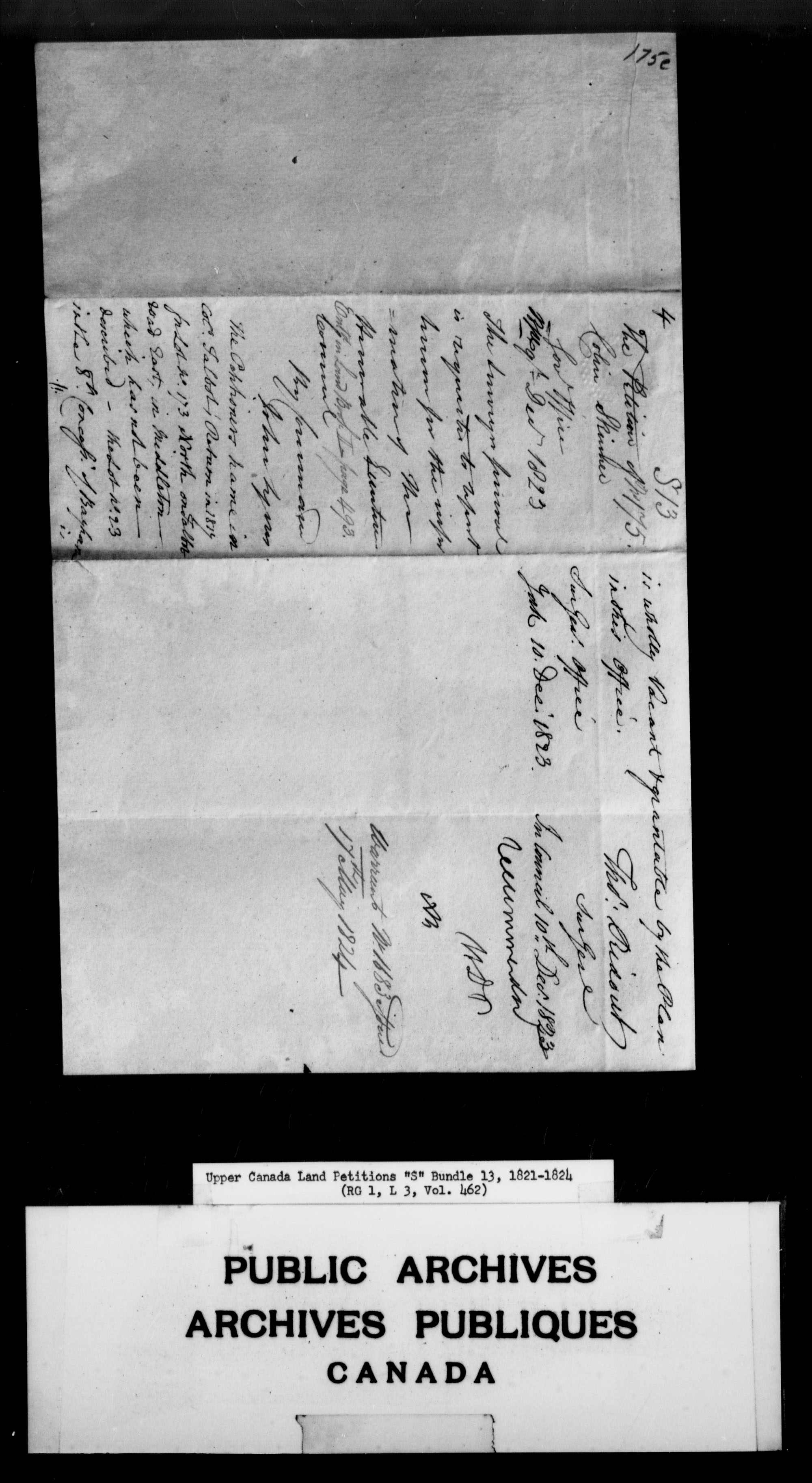Title: Upper Canada Land Petitions (1763-1865) - Mikan Number: 205131 - Microform: c-2814