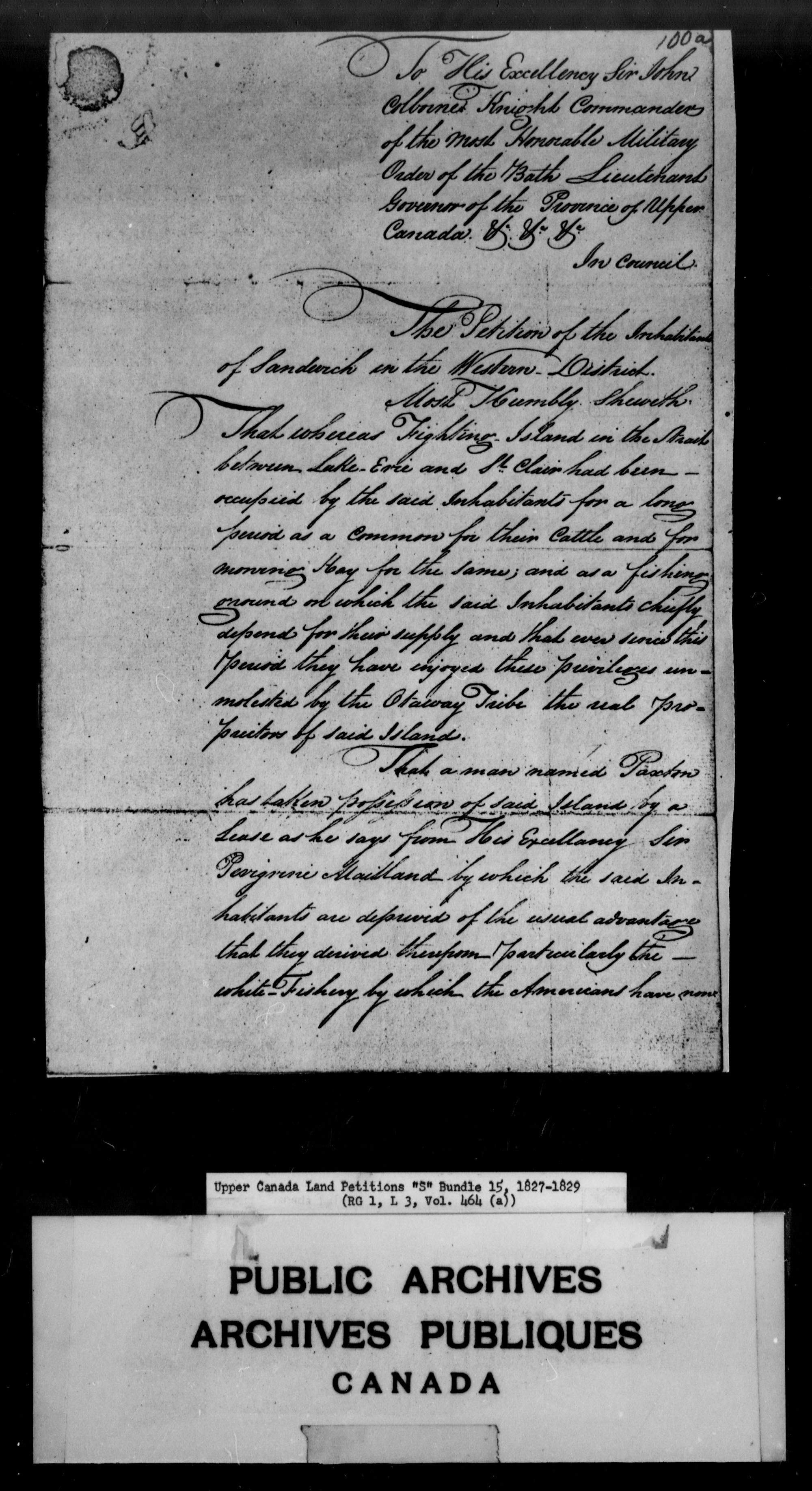 Title: Upper Canada Land Petitions (1763-1865) - Mikan Number: 205131 - Microform: c-2816
