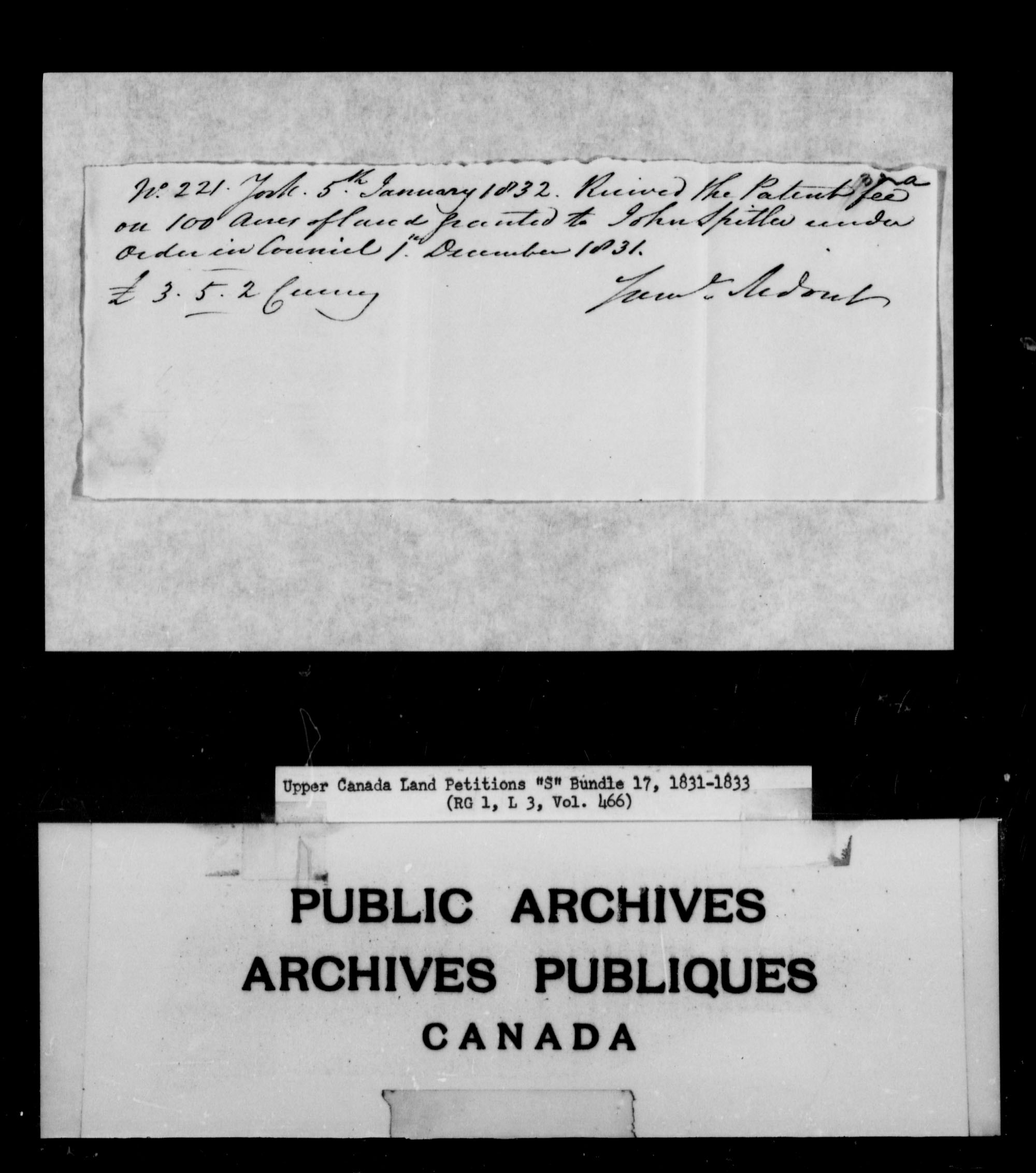 Title: Upper Canada Land Petitions (1763-1865) - Mikan Number: 205131 - Microform: c-2816