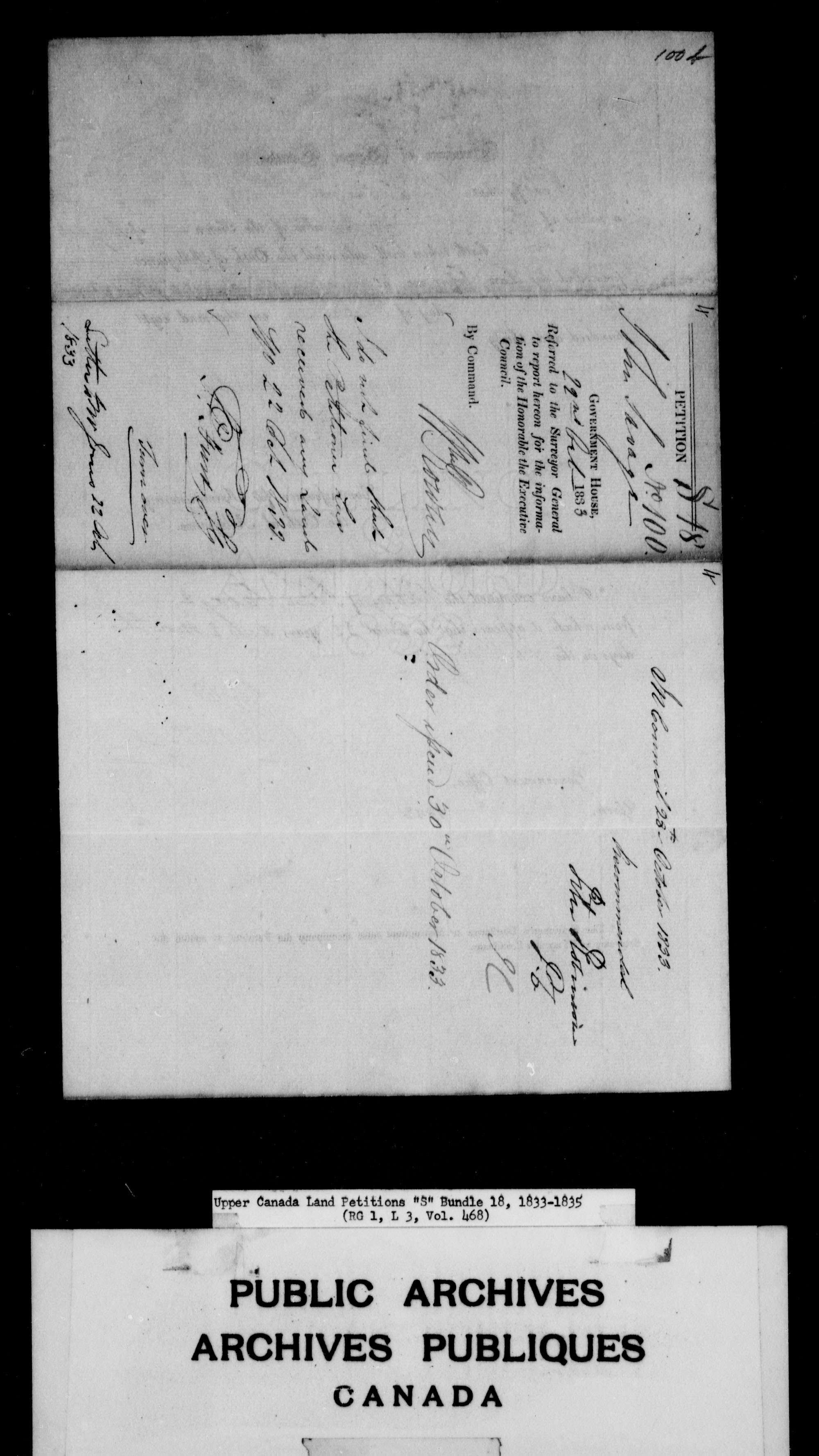 Title: Upper Canada Land Petitions (1763-1865) - Mikan Number: 205131 - Microform: c-2817
