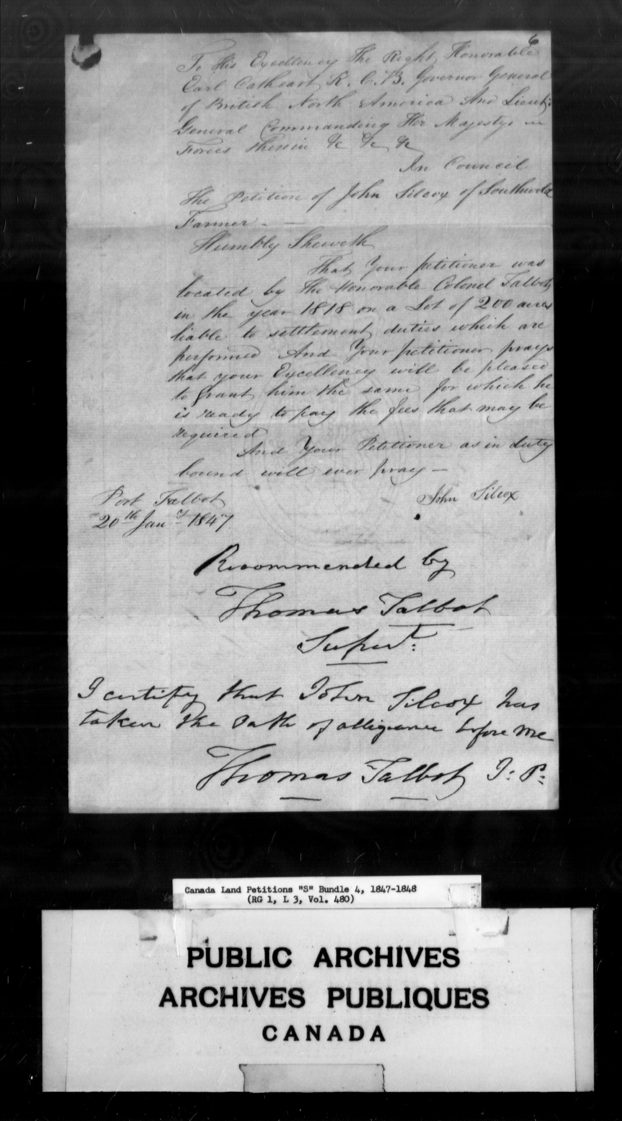 Title: Upper Canada Land Petitions (1763-1865) - Mikan Number: 205131 - Microform: c-2824