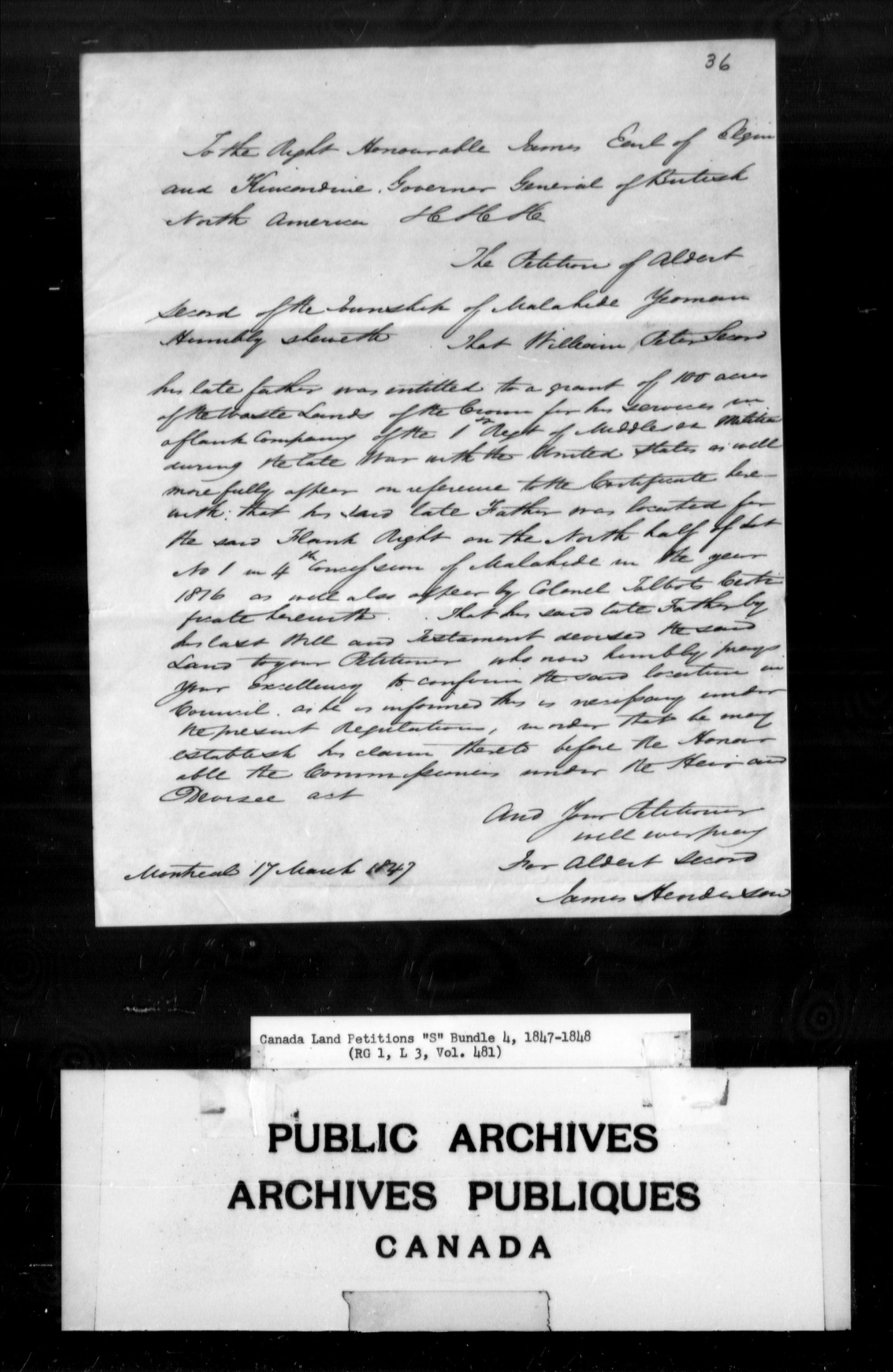 Title: Upper Canada Land Petitions (1763-1865) - Mikan Number: 205131 - Microform: c-2824