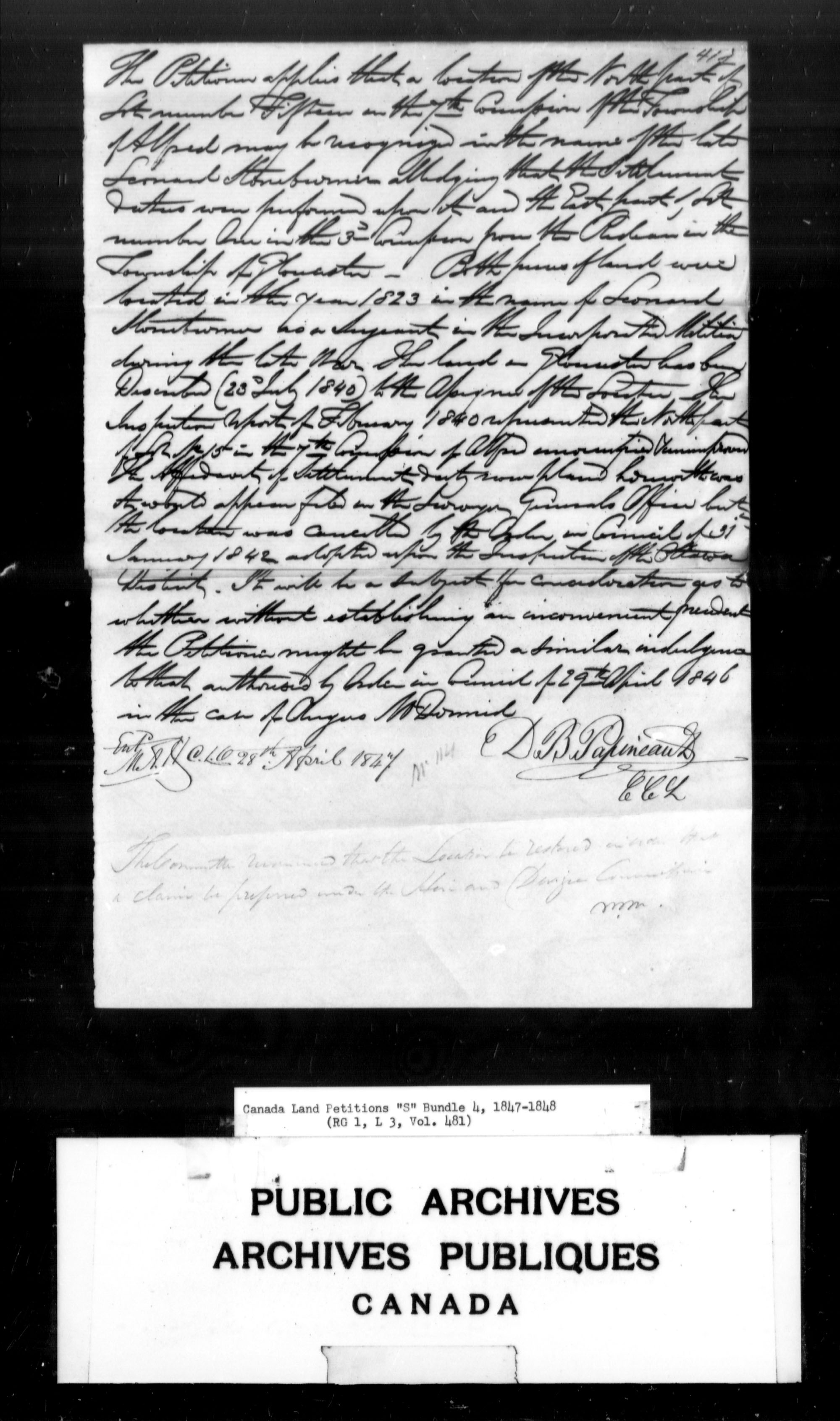 Title: Upper Canada Land Petitions (1763-1865) - Mikan Number: 205131 - Microform: c-2824