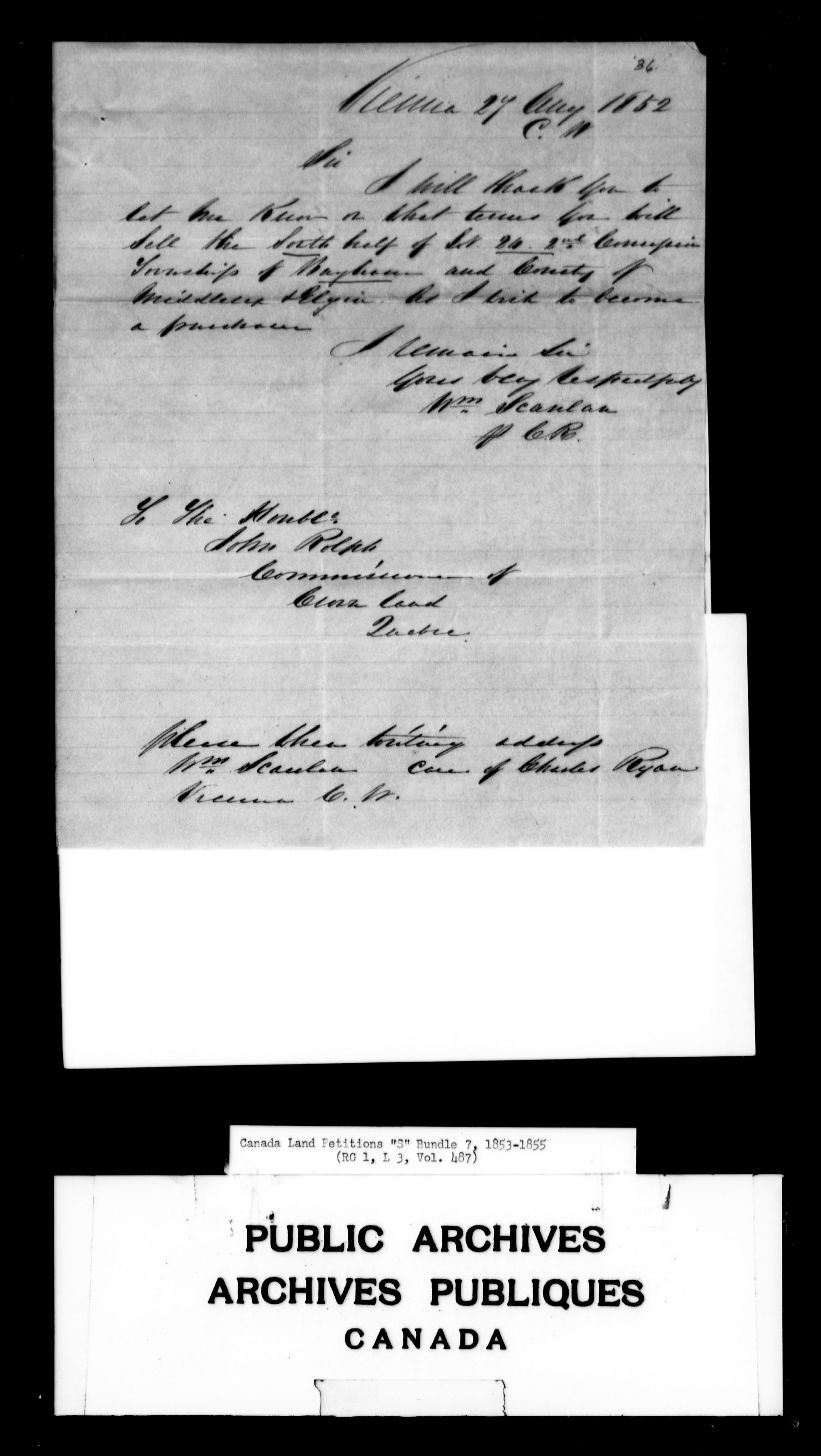 Title: Upper Canada Land Petitions (1763-1865) - Mikan Number: 205131 - Microform: c-2828