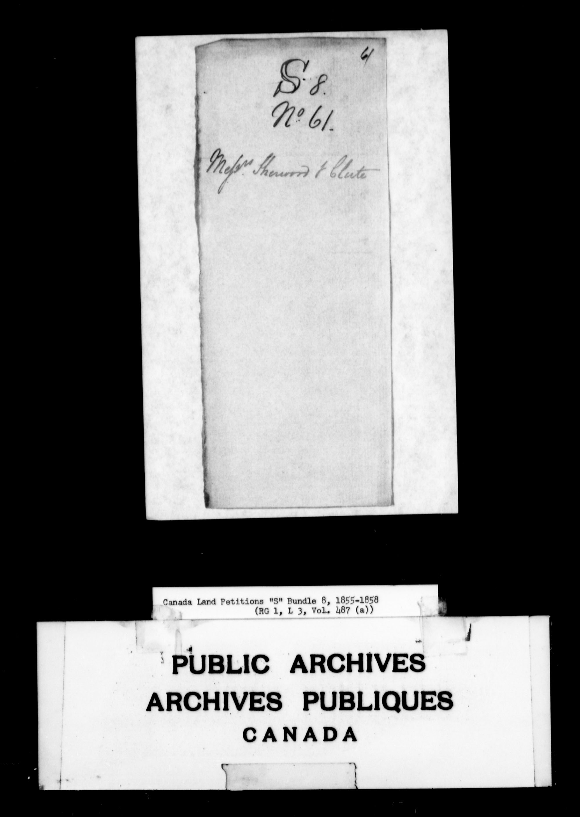 Titre : Demandes de terres du Haut-Canada (1763-1865) - N d'enregistrement Mikan : 205131 - Microforme : c-2829