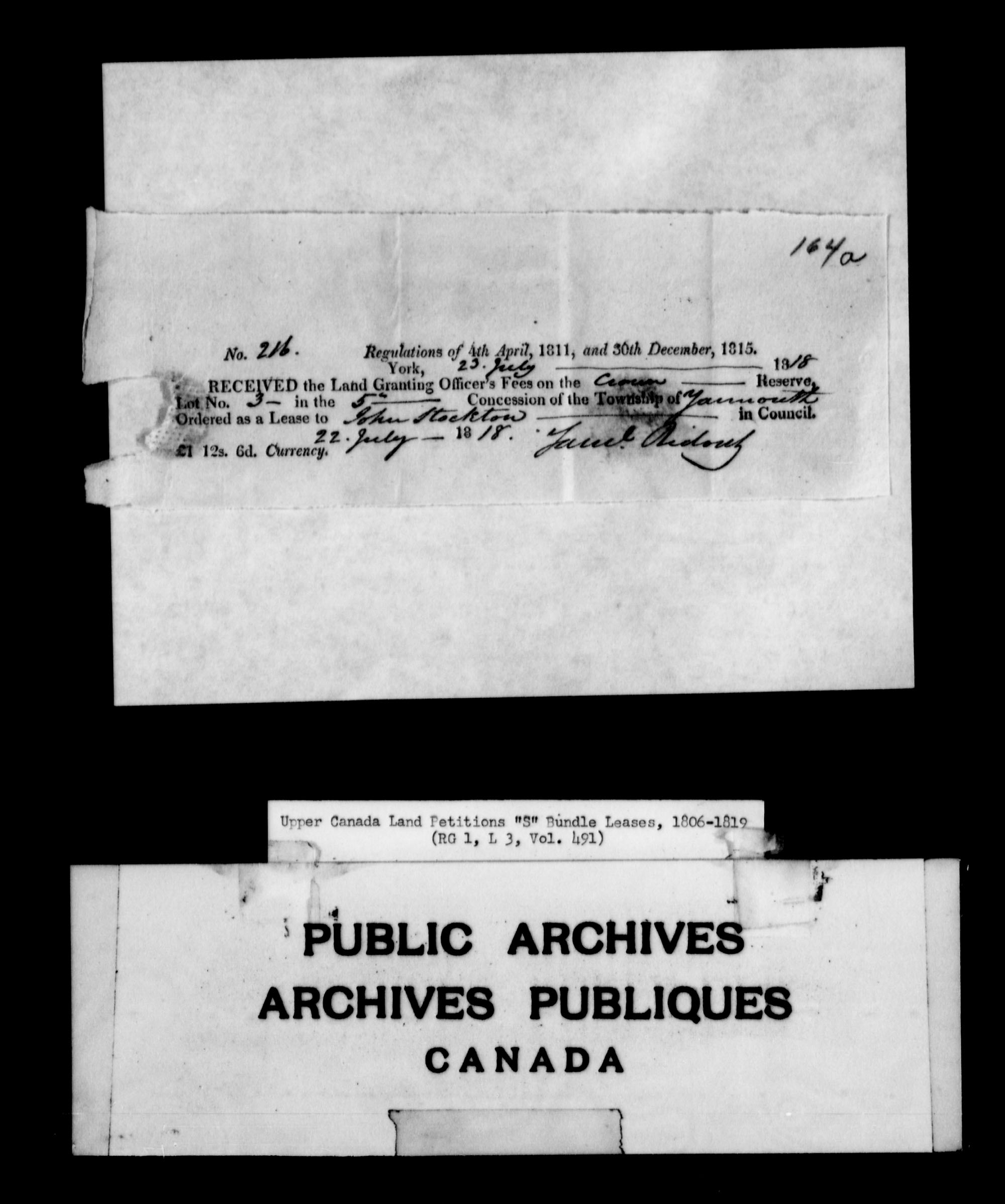 Title: Upper Canada Land Petitions (1763-1865) - Mikan Number: 205131 - Microform: c-2830