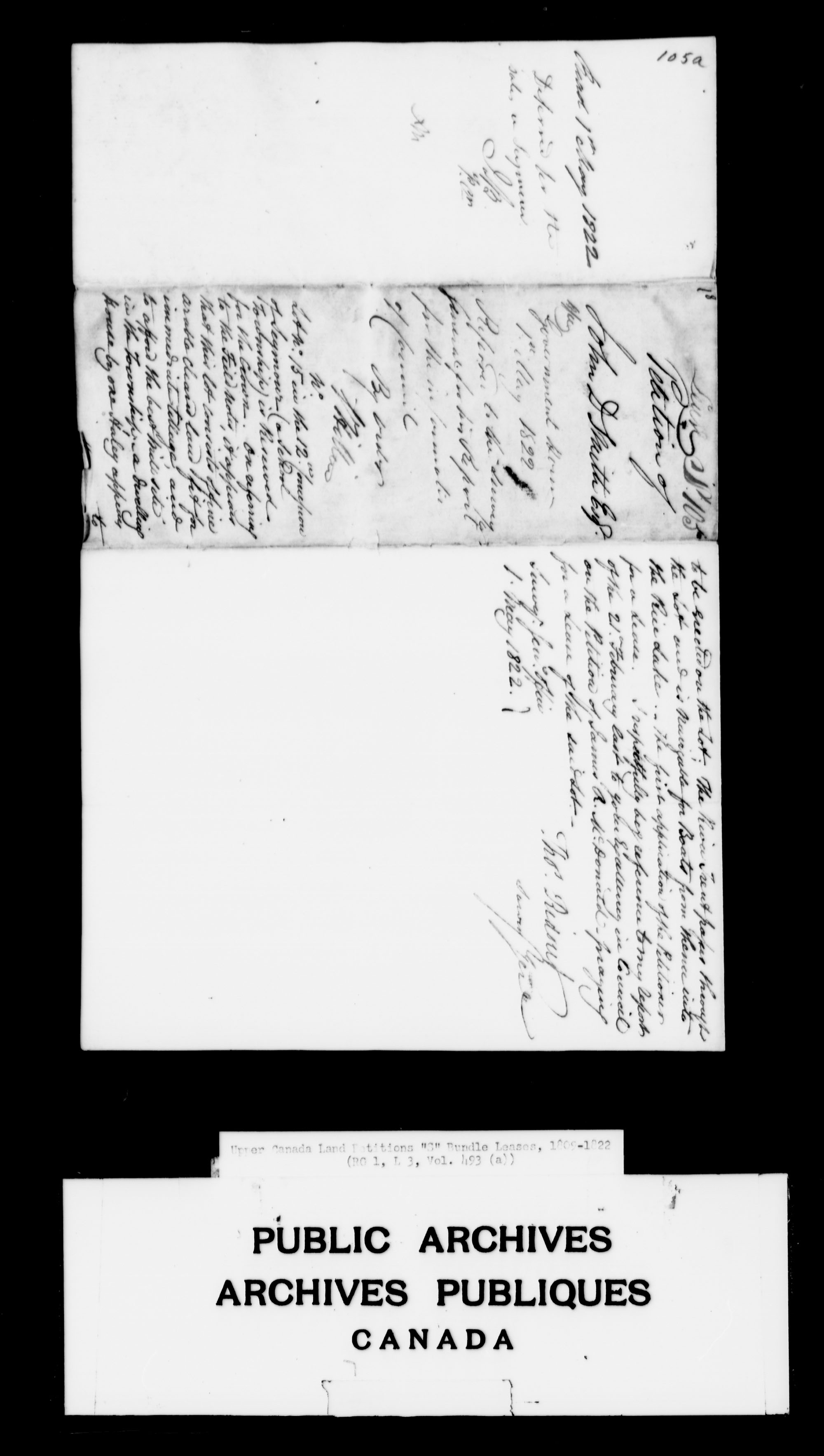 Titre : Demandes de terres du Haut-Canada (1763-1865) - N d'enregistrement Mikan : 205131 - Microforme : c-2831