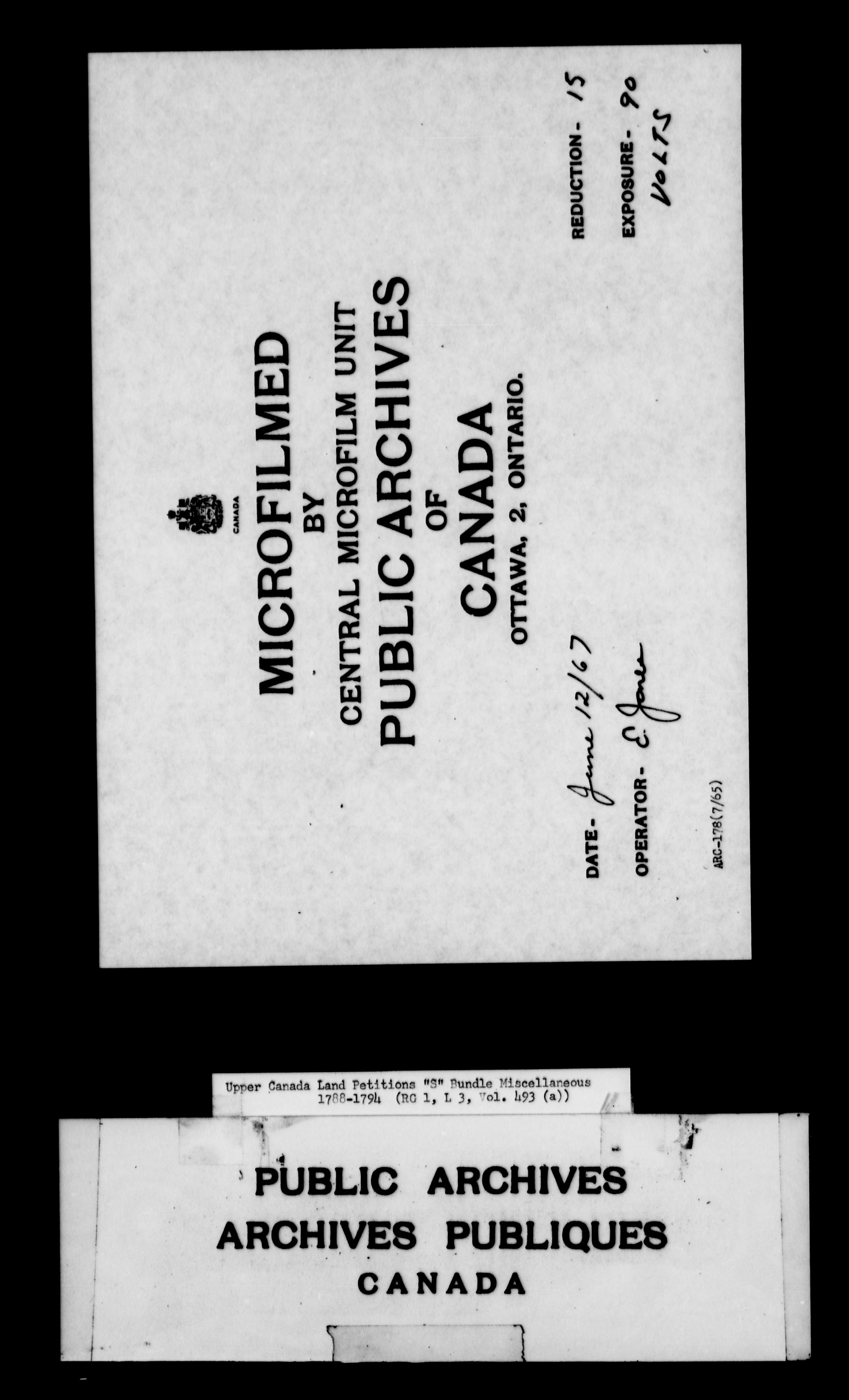 Titre : Demandes de terres du Haut-Canada (1763-1865) - N d'enregistrement Mikan : 205131 - Microforme : c-2832