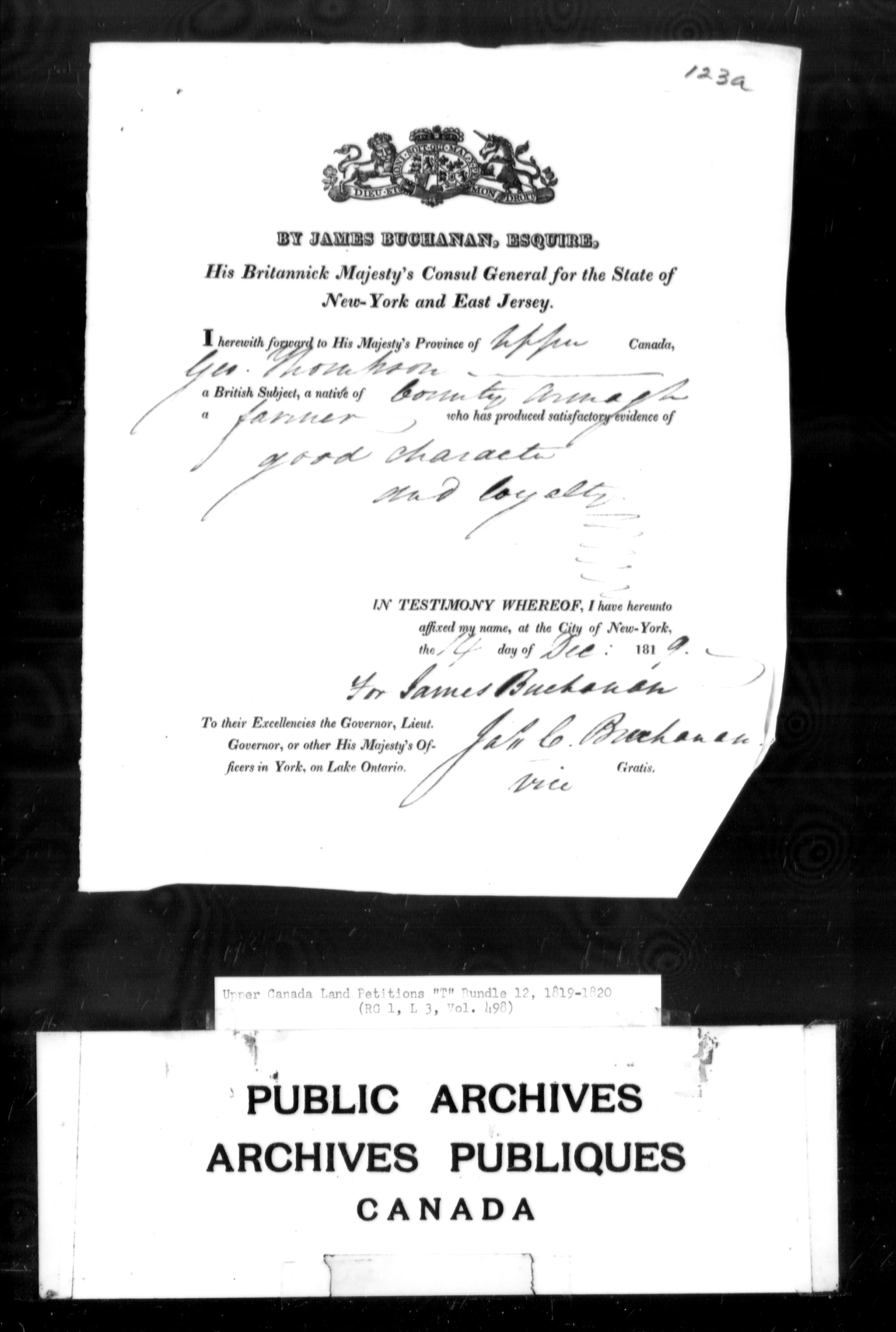 Title: Upper Canada Land Petitions (1763-1865) - Mikan Number: 205131 - Microform: c-2834