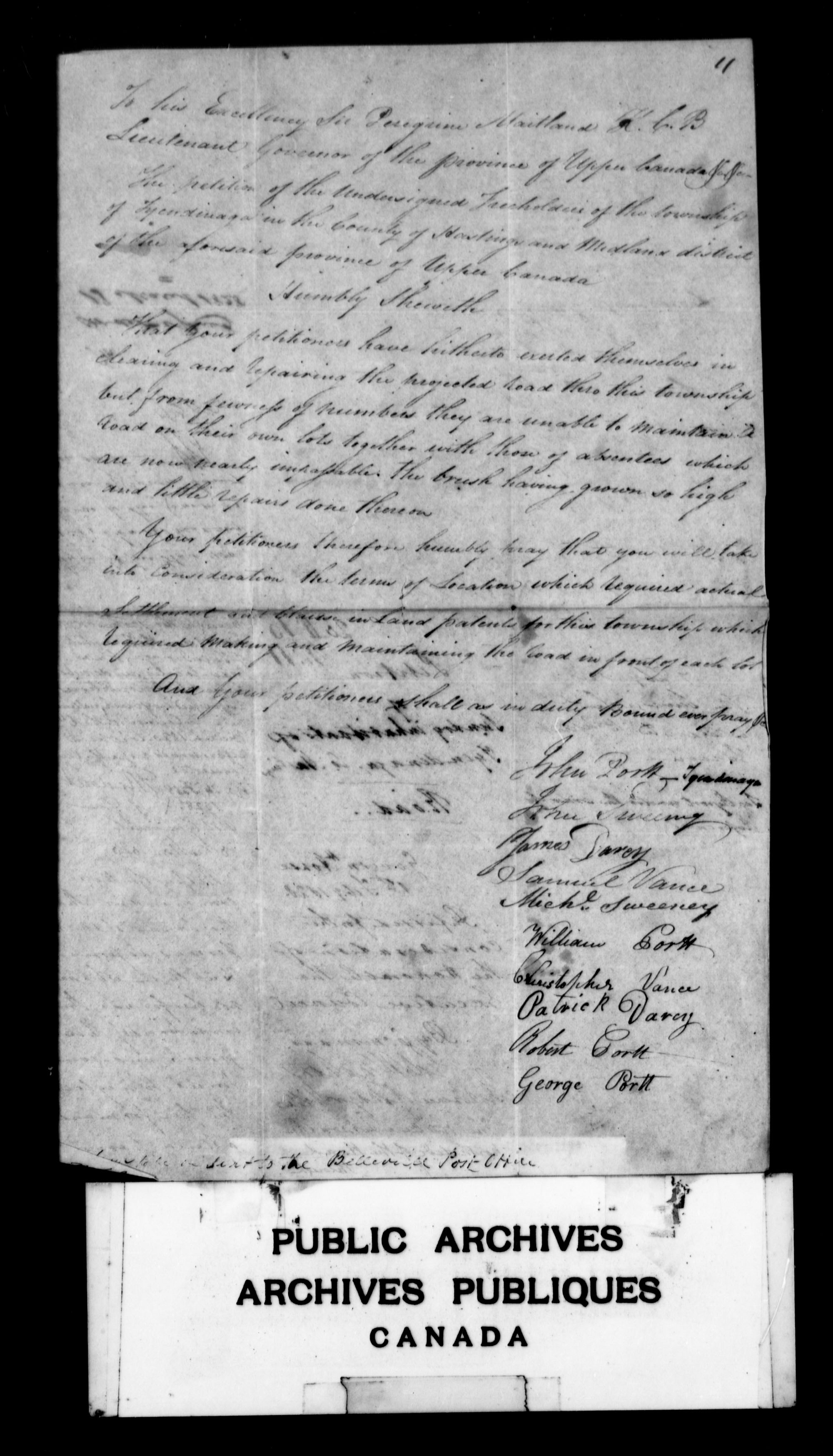 Titre : Demandes de terres du Haut-Canada (1763-1865) - N d'enregistrement Mikan : 205131 - Microforme : c-2836