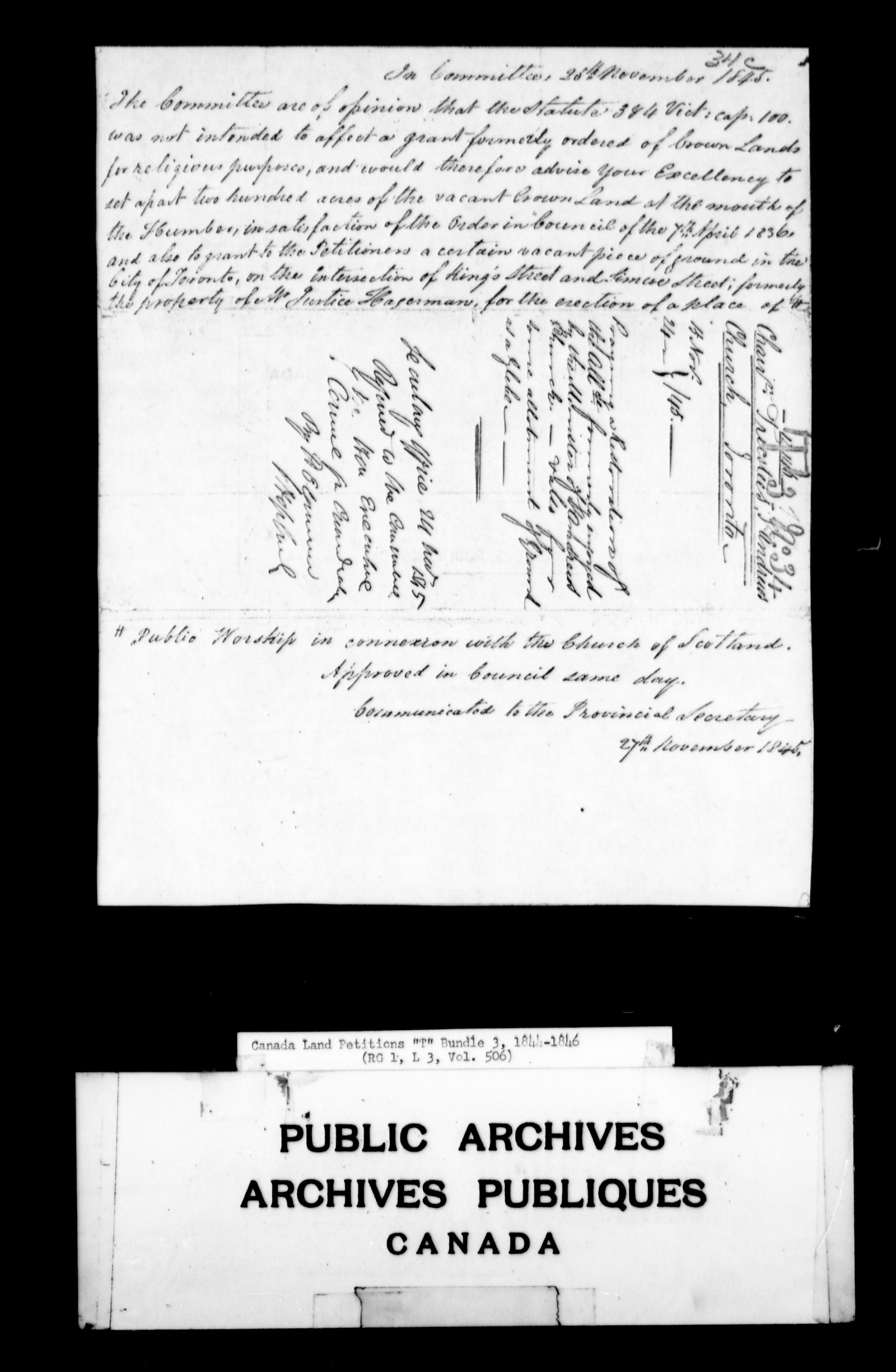 Titre : Demandes de terres du Haut-Canada (1763-1865) - N d'enregistrement Mikan : 205131 - Microforme : c-2838