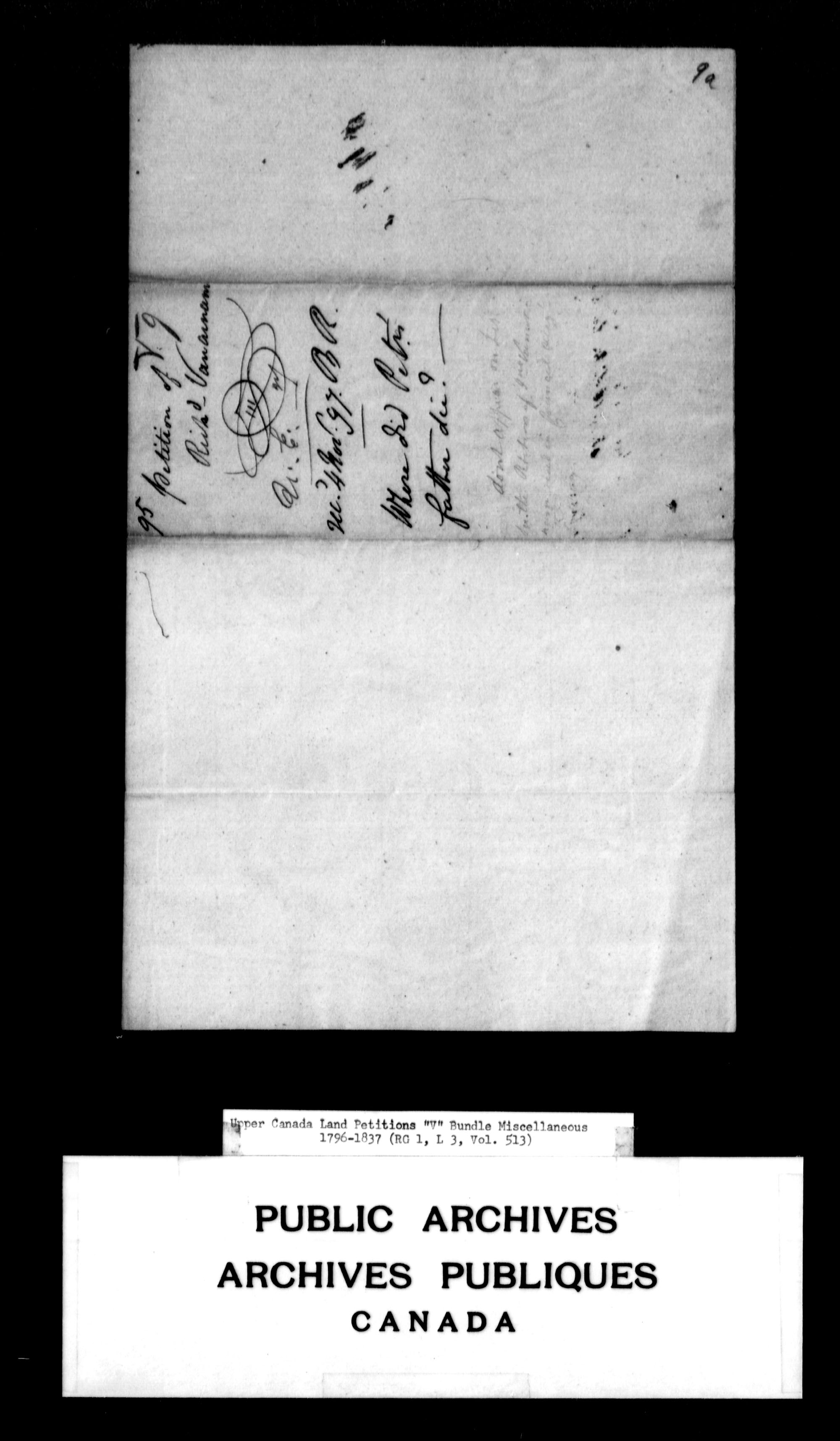 Title: Upper Canada Land Petitions (1763-1865) - Mikan Number: 205131 - Microform: c-2842