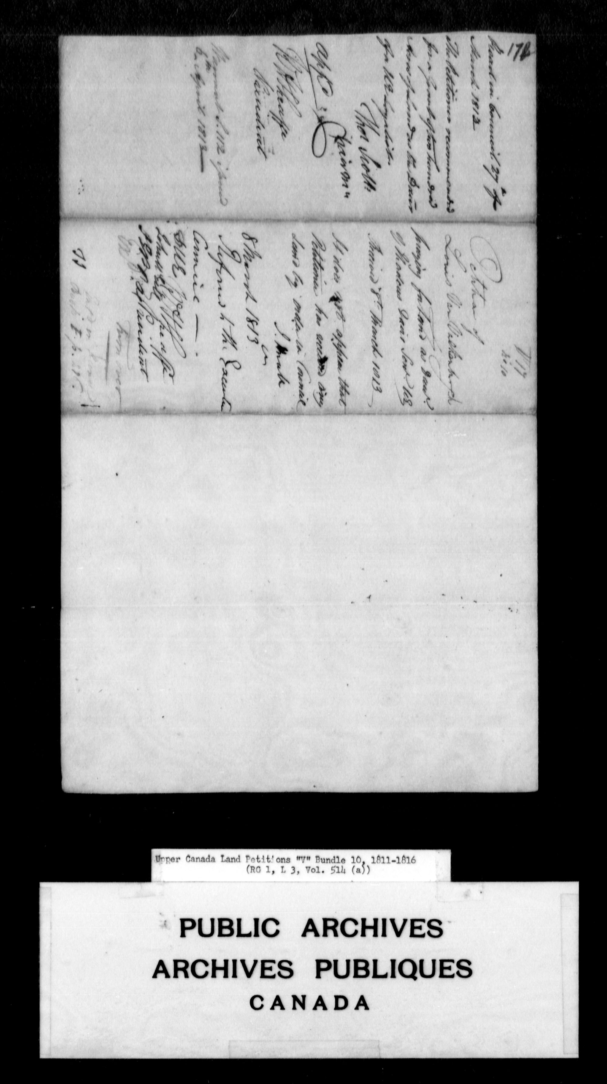 Title: Upper Canada Land Petitions (1763-1865) - Mikan Number: 205131 - Microform: c-2947