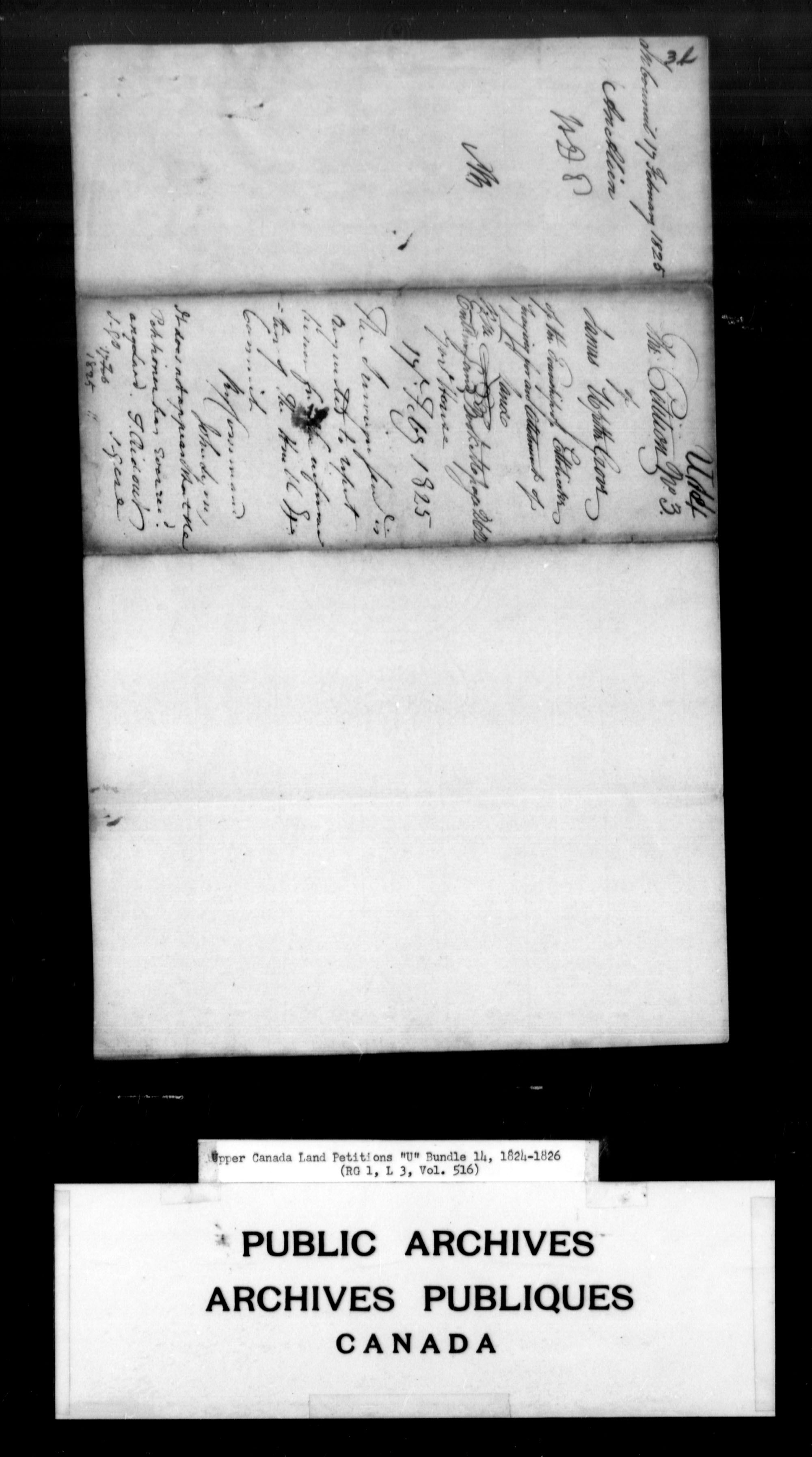 Title: Upper Canada Land Petitions (1763-1865) - Mikan Number: 205131 - Microform: c-2948