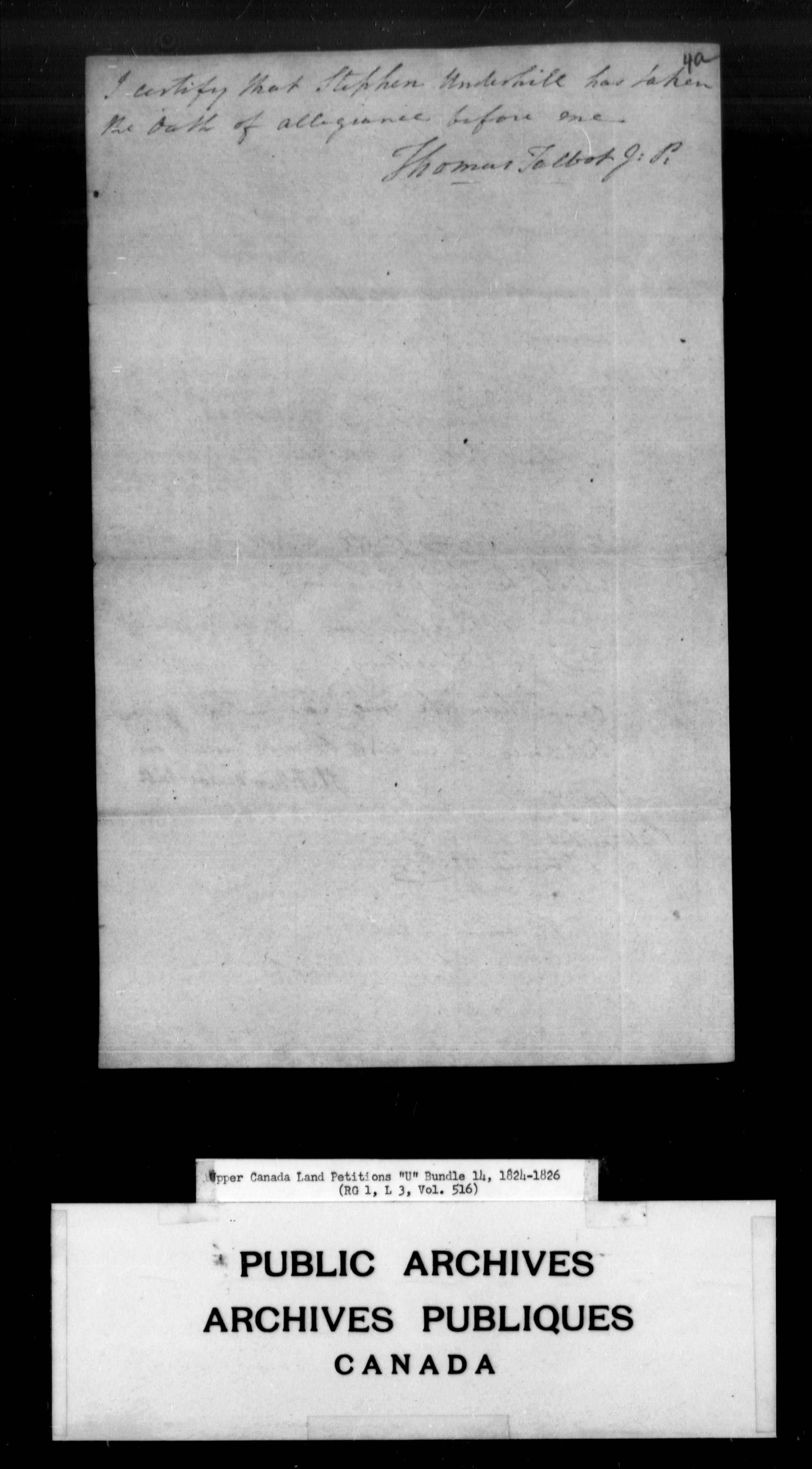 Title: Upper Canada Land Petitions (1763-1865) - Mikan Number: 205131 - Microform: c-2948