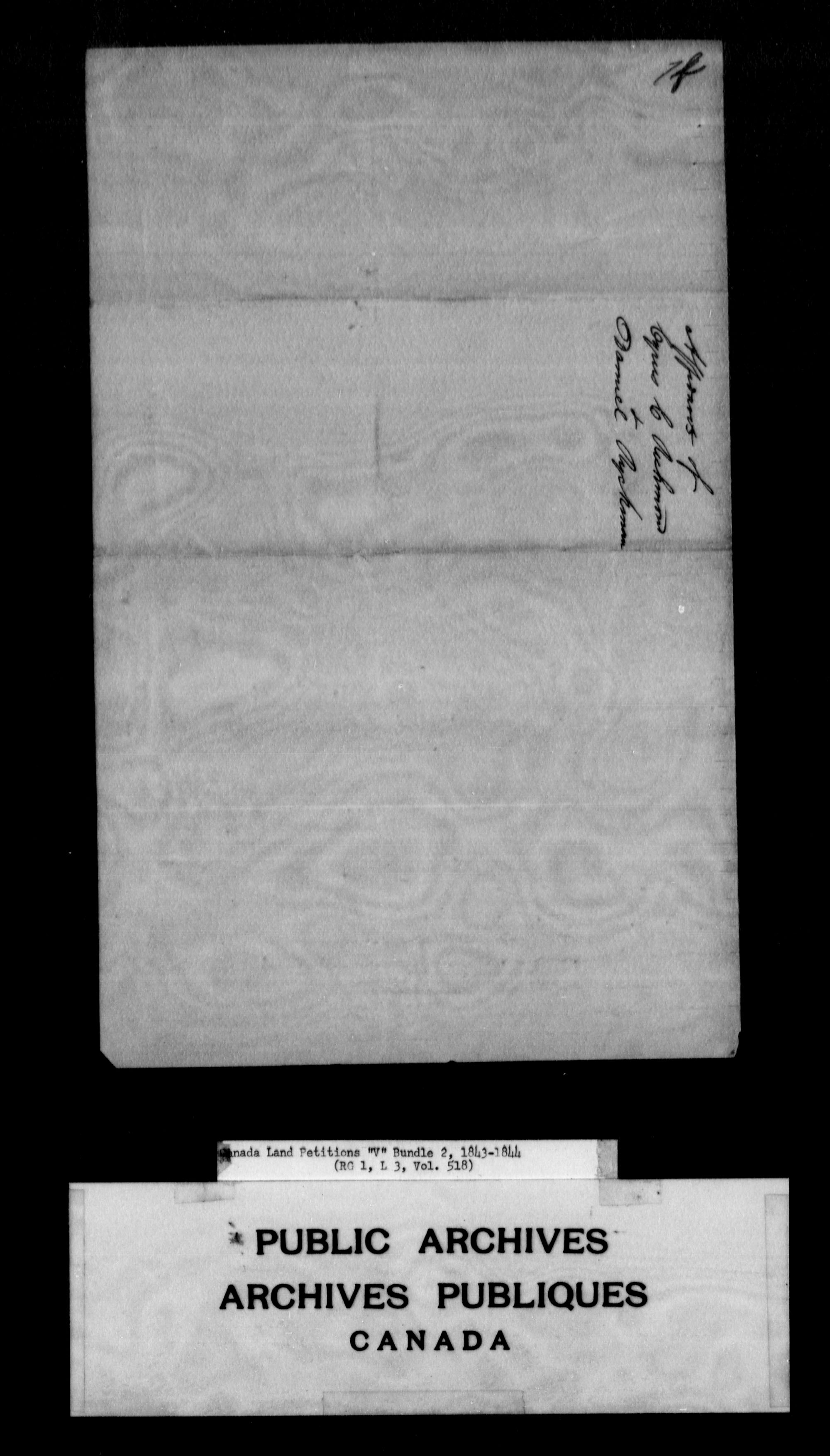 Title: Upper Canada Land Petitions (1763-1865) - Mikan Number: 205131 - Microform: c-2949