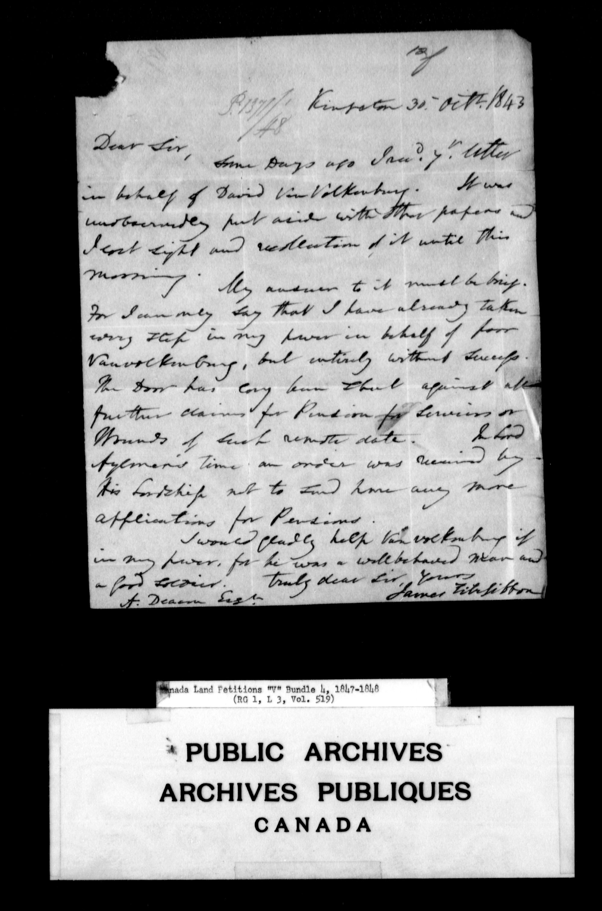 Title: Upper Canada Land Petitions (1763-1865) - Mikan Number: 205131 - Microform: c-2949