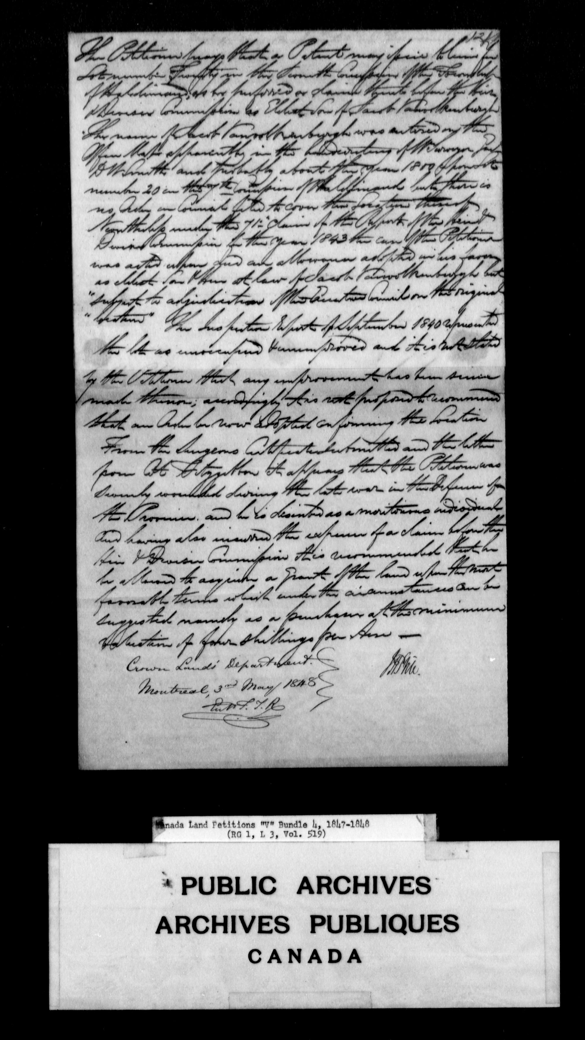 Title: Upper Canada Land Petitions (1763-1865) - Mikan Number: 205131 - Microform: c-2949