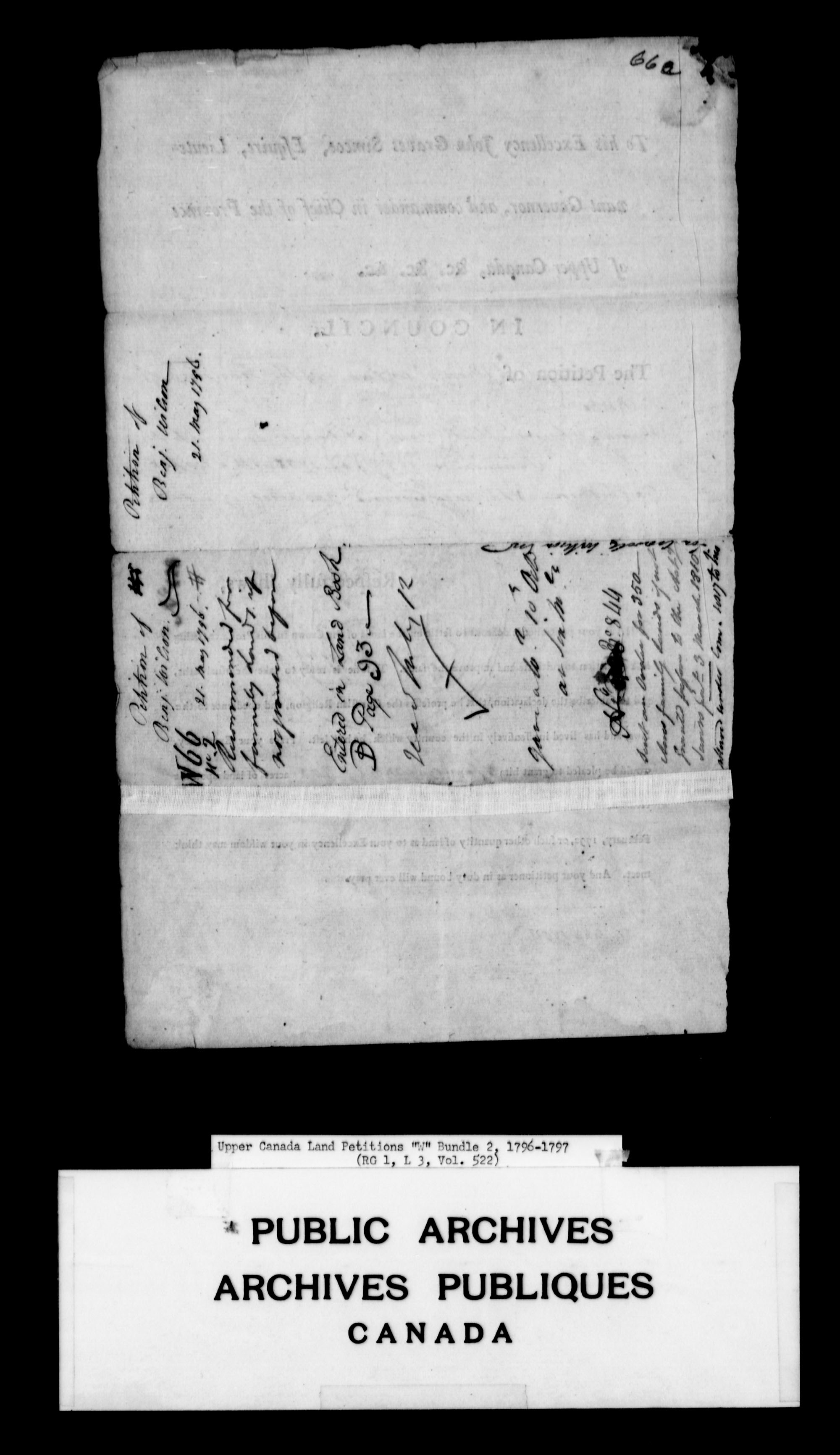 Title: Upper Canada Land Petitions (1763-1865) - Mikan Number: 205131 - Microform: c-2950