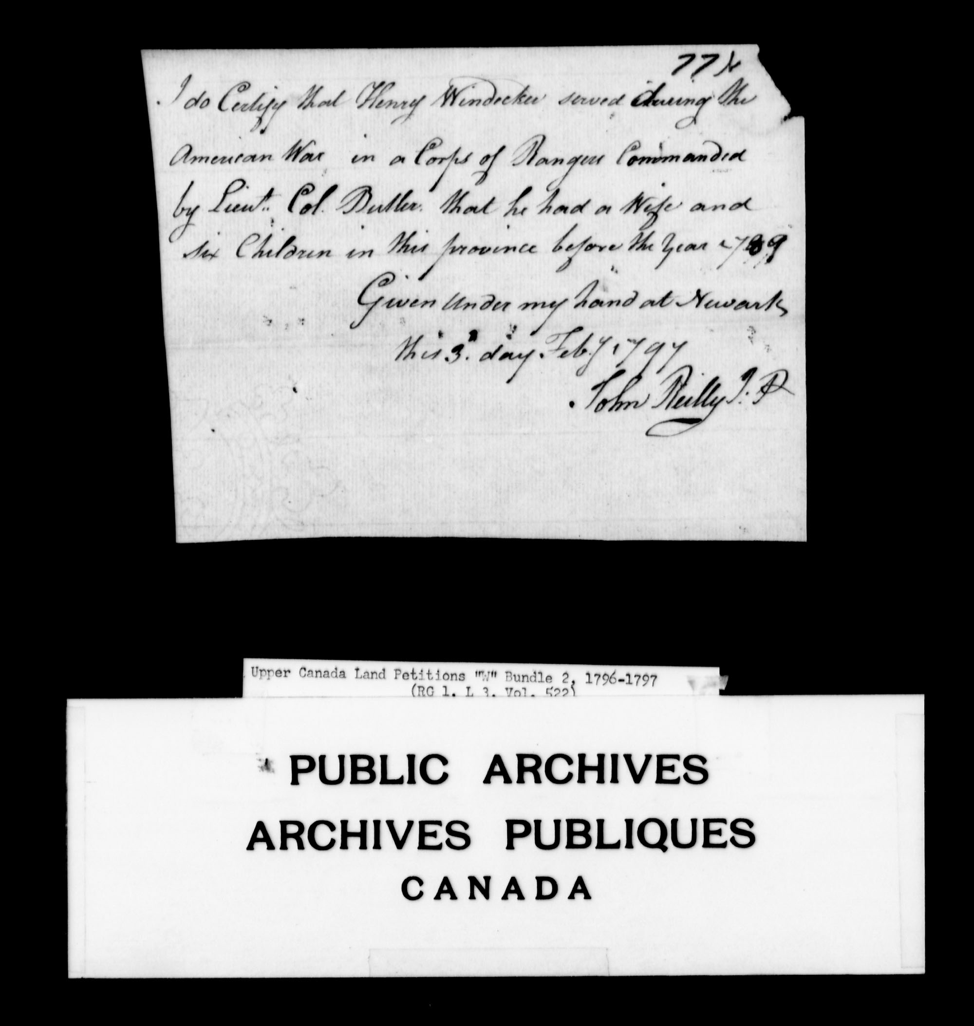 Title: Upper Canada Land Petitions (1763-1865) - Mikan Number: 205131 - Microform: c-2950
