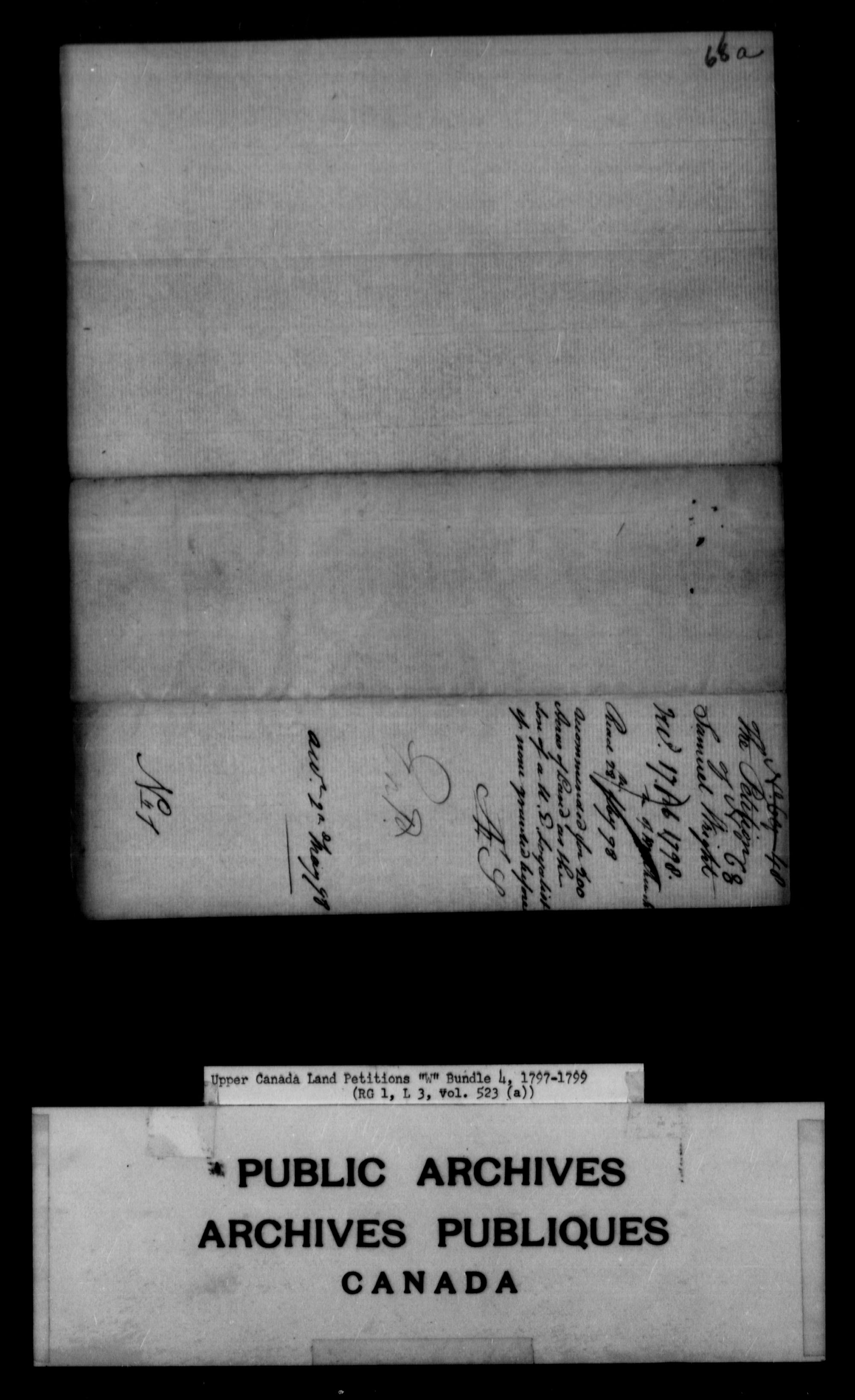 Title: Upper Canada Land Petitions (1763-1865) - Mikan Number: 205131 - Microform: c-2951