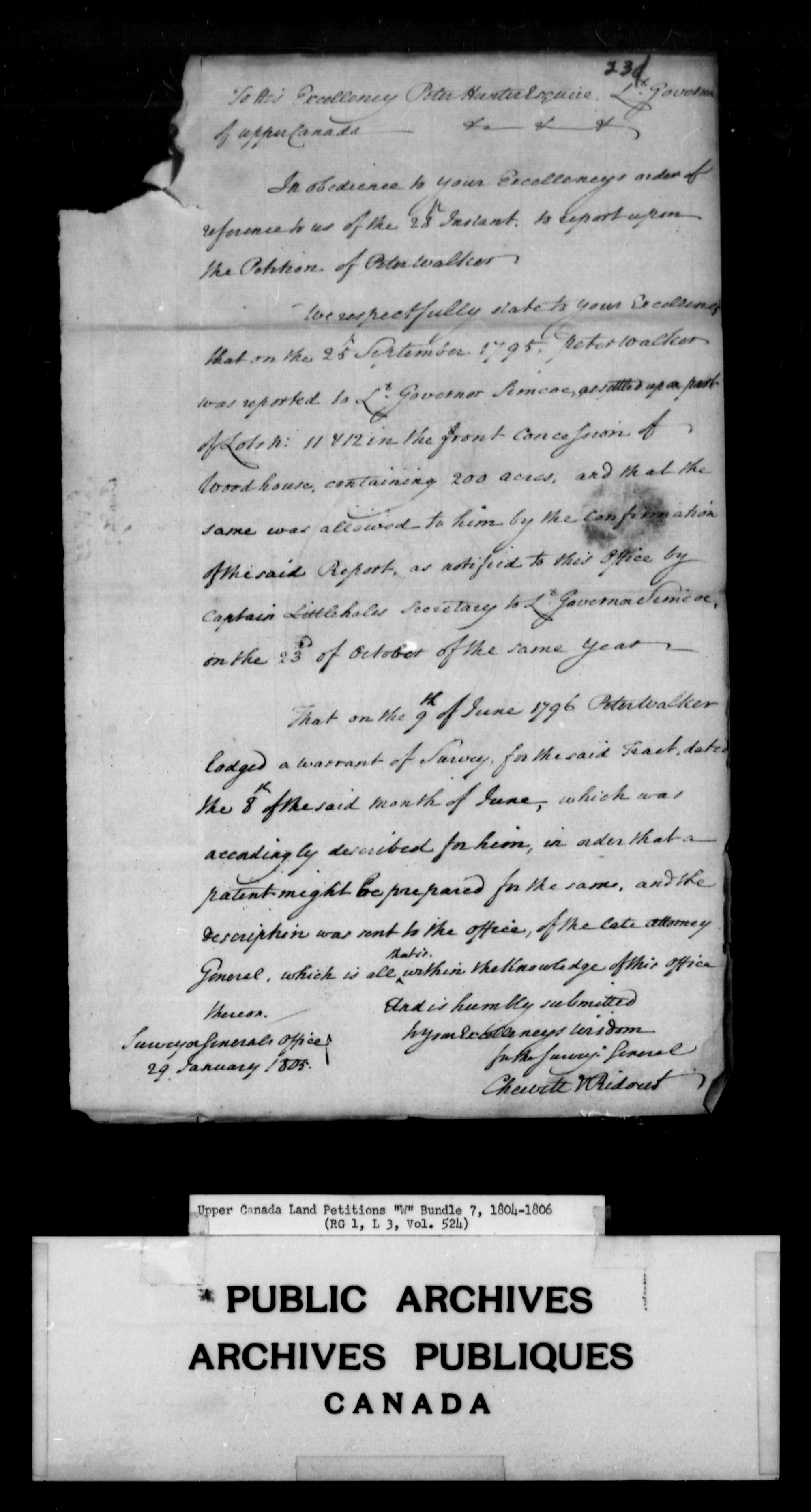 Titre : Demandes de terres du Haut-Canada (1763-1865) - N d'enregistrement Mikan : 205131 - Microforme : c-2951