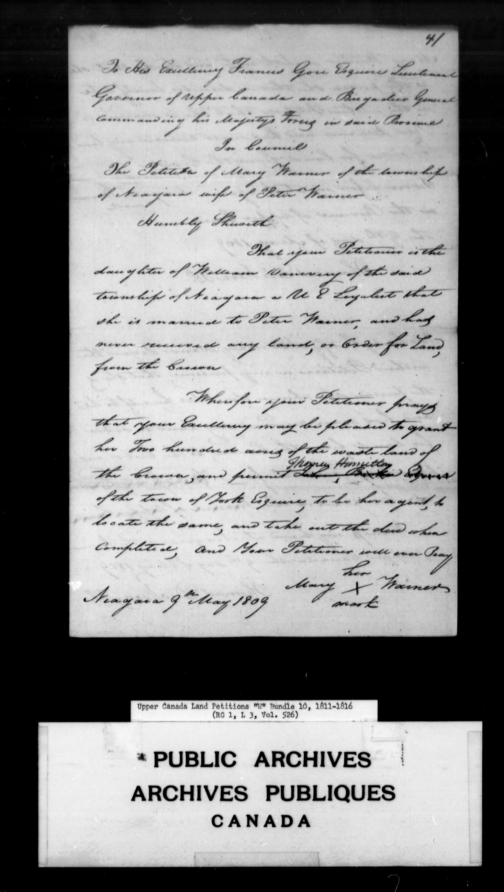 Title: Upper Canada Land Petitions (1763-1865) - Mikan Number: 205131 - Microform: c-2952