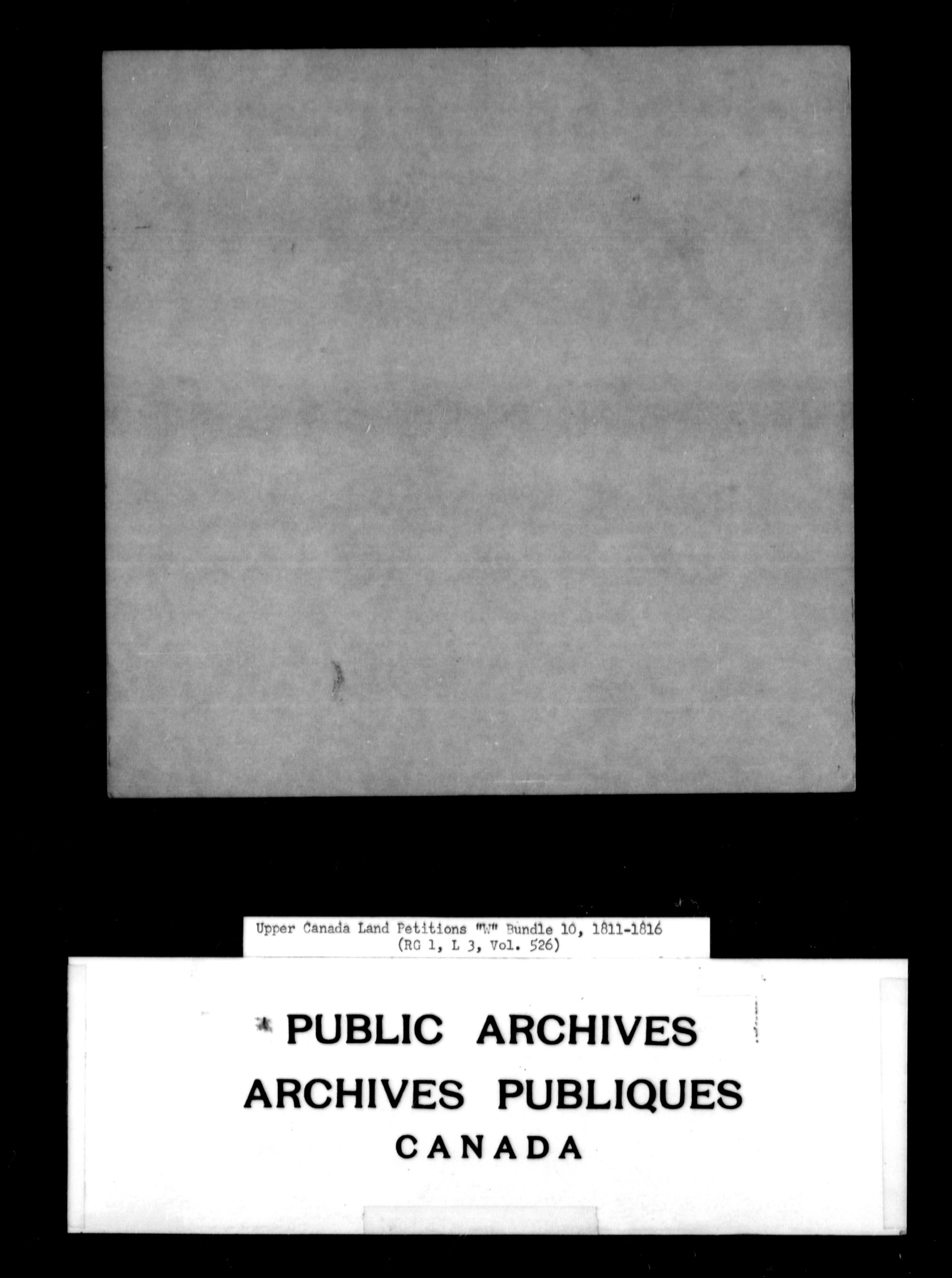 Titre : Demandes de terres du Haut-Canada (1763-1865) - N d'enregistrement Mikan : 205131 - Microforme : c-2953