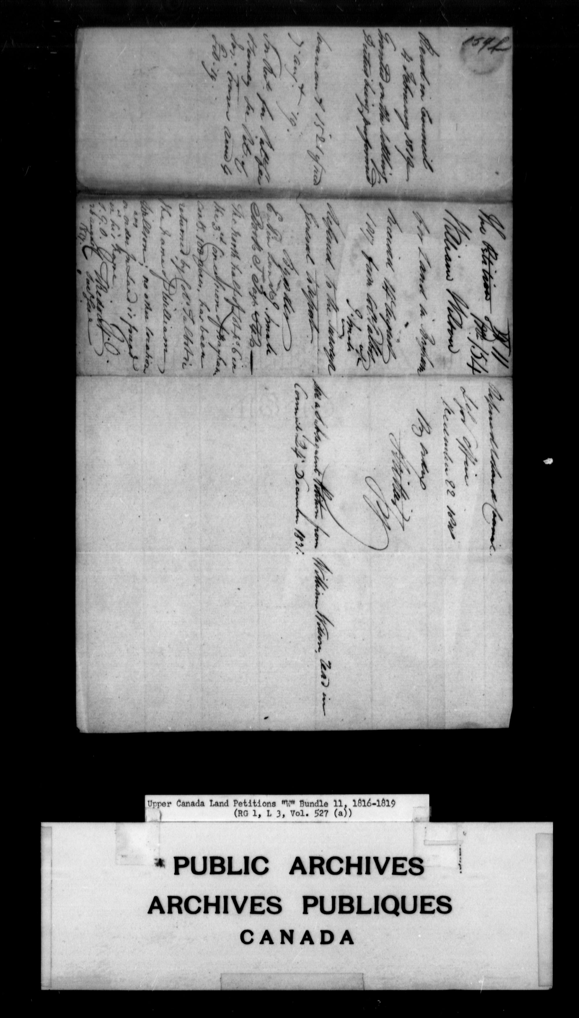 Title: Upper Canada Land Petitions (1763-1865) - Mikan Number: 205131 - Microform: c-2953