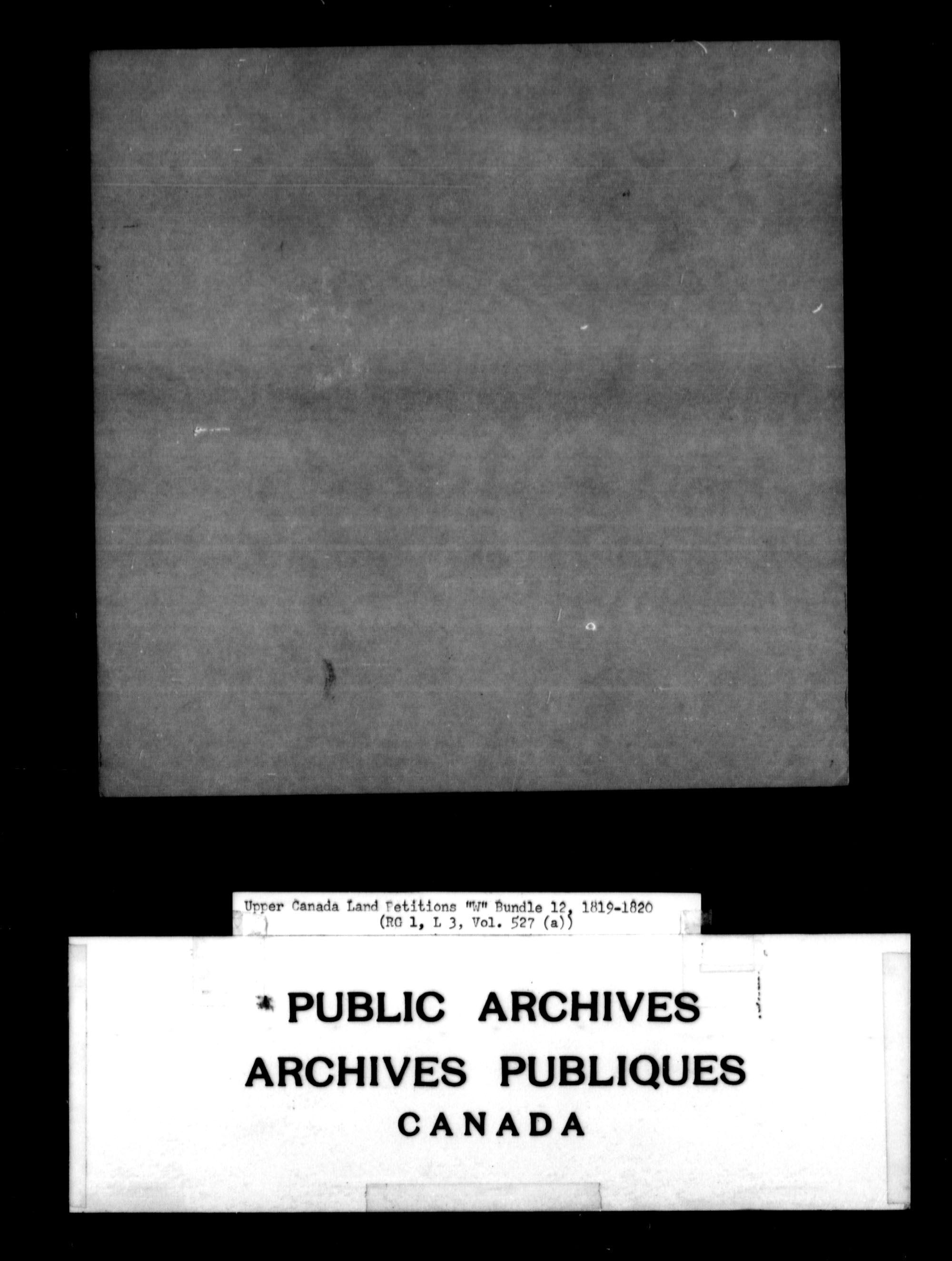 Titre : Demandes de terres du Haut-Canada (1763-1865) - N d'enregistrement Mikan : 205131 - Microforme : c-2954