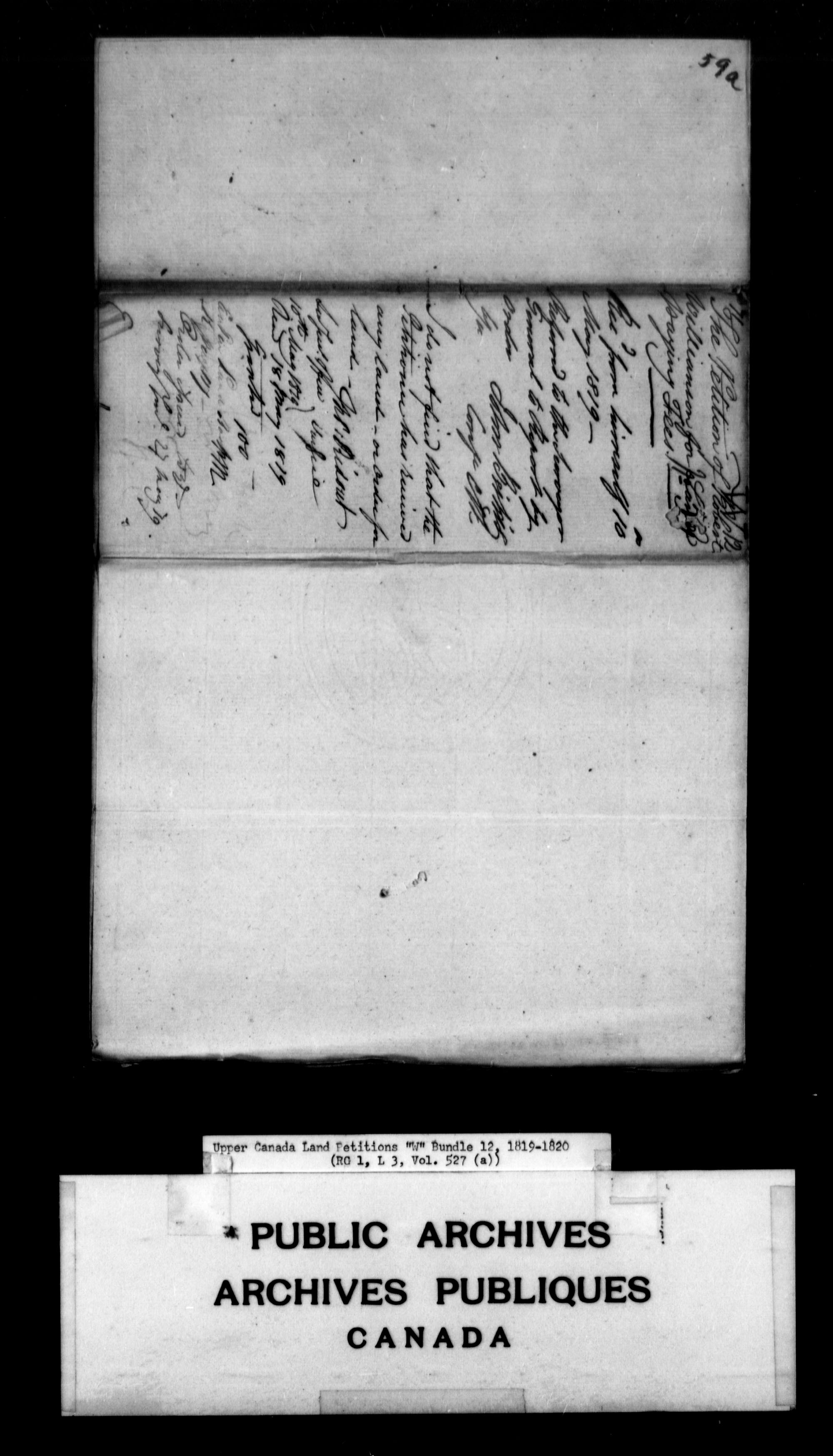 Title: Upper Canada Land Petitions (1763-1865) - Mikan Number: 205131 - Microform: c-2954