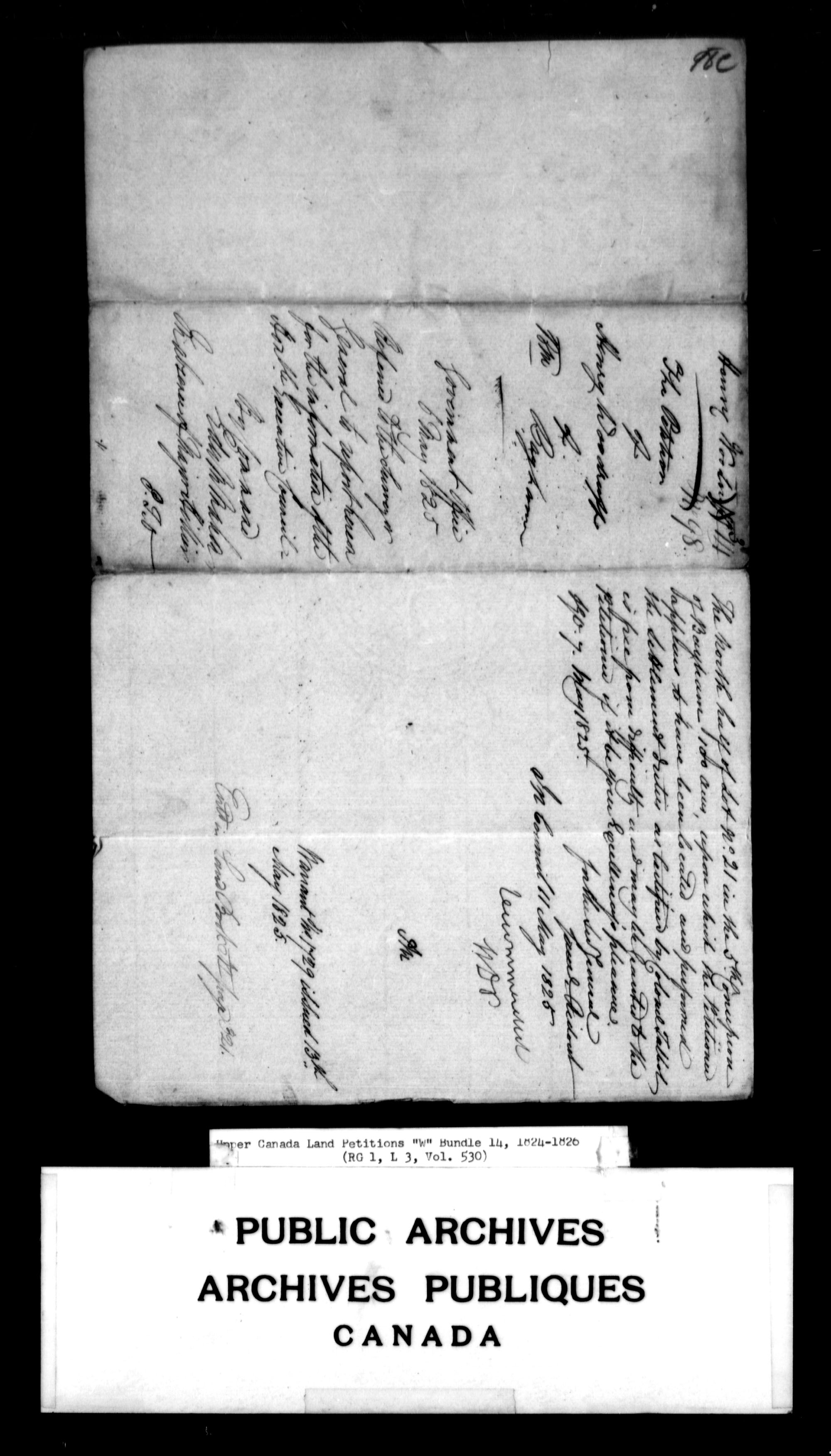 Title: Upper Canada Land Petitions (1763-1865) - Mikan Number: 205131 - Microform: c-2955