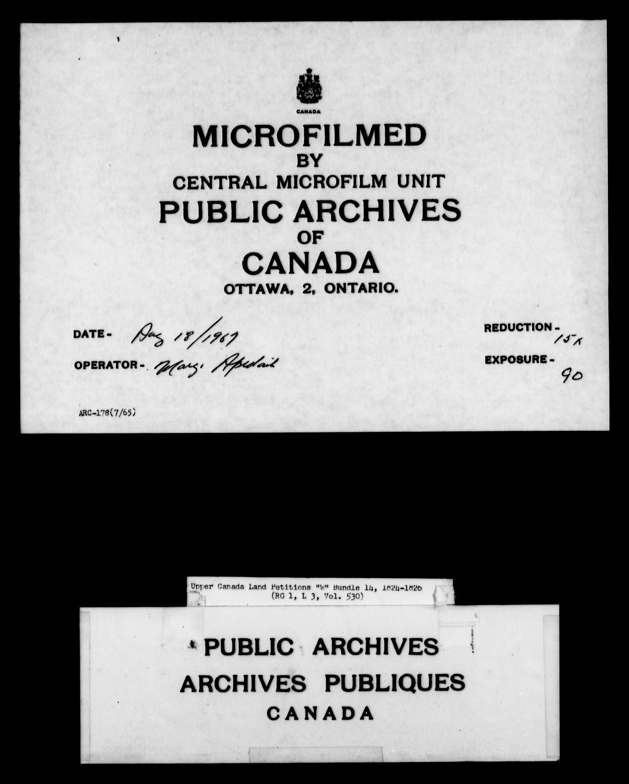 Titre : Demandes de terres du Haut-Canada (1763-1865) - N d'enregistrement Mikan : 205131 - Microforme : c-2956
