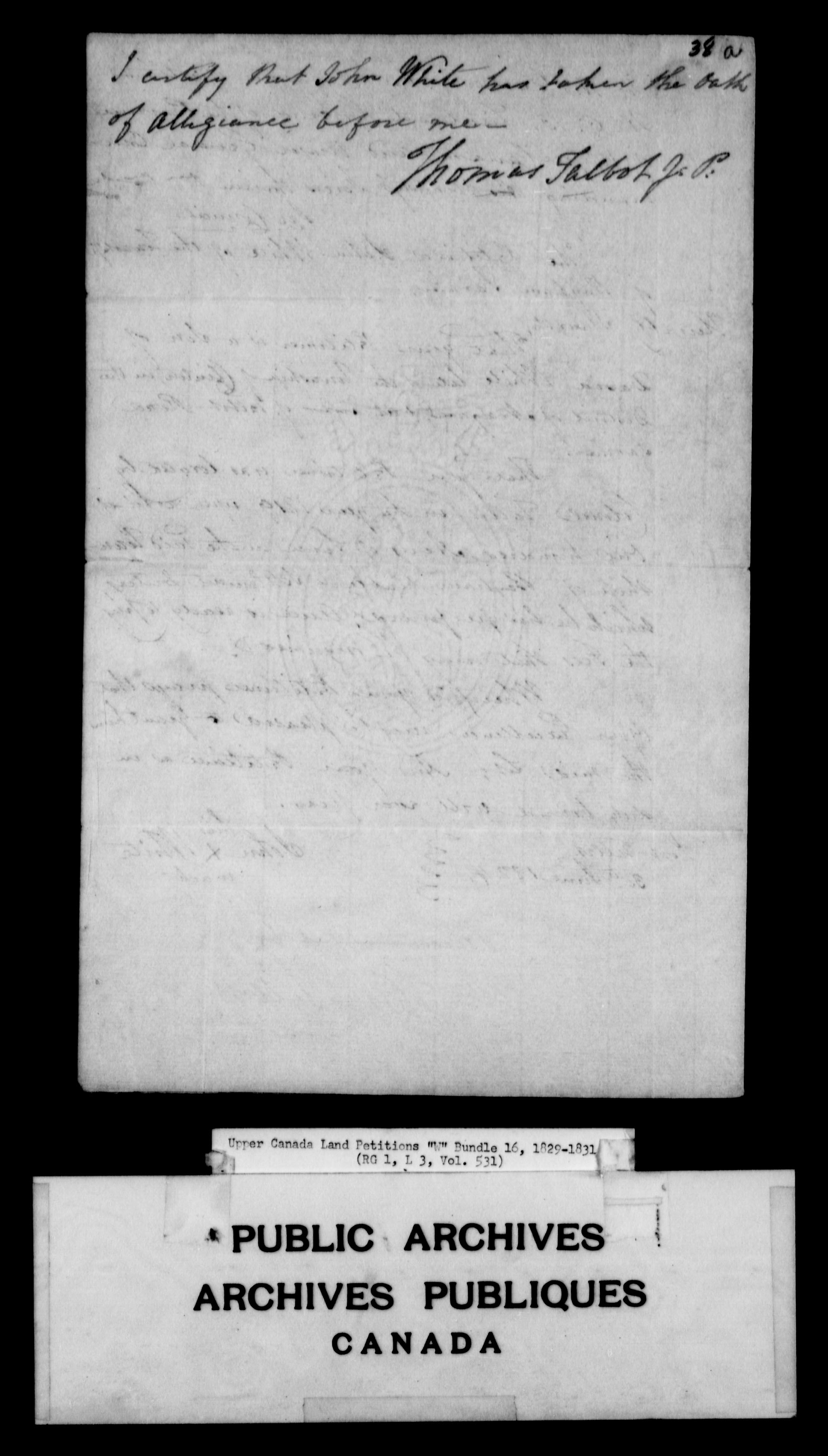 Title: Upper Canada Land Petitions (1763-1865) - Mikan Number: 205131 - Microform: c-2956